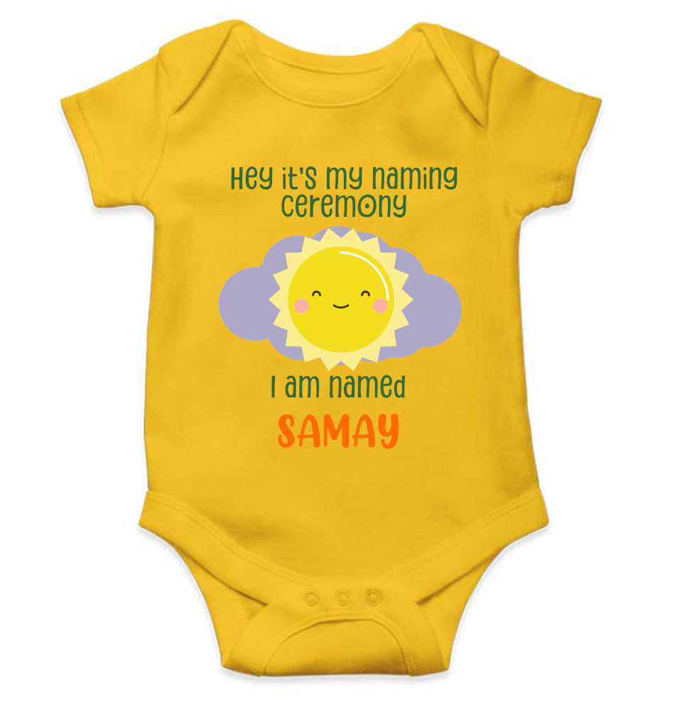 Custom Name Naming Ceremony New Born Rompers for Baby Boy- FunkyTeesClub