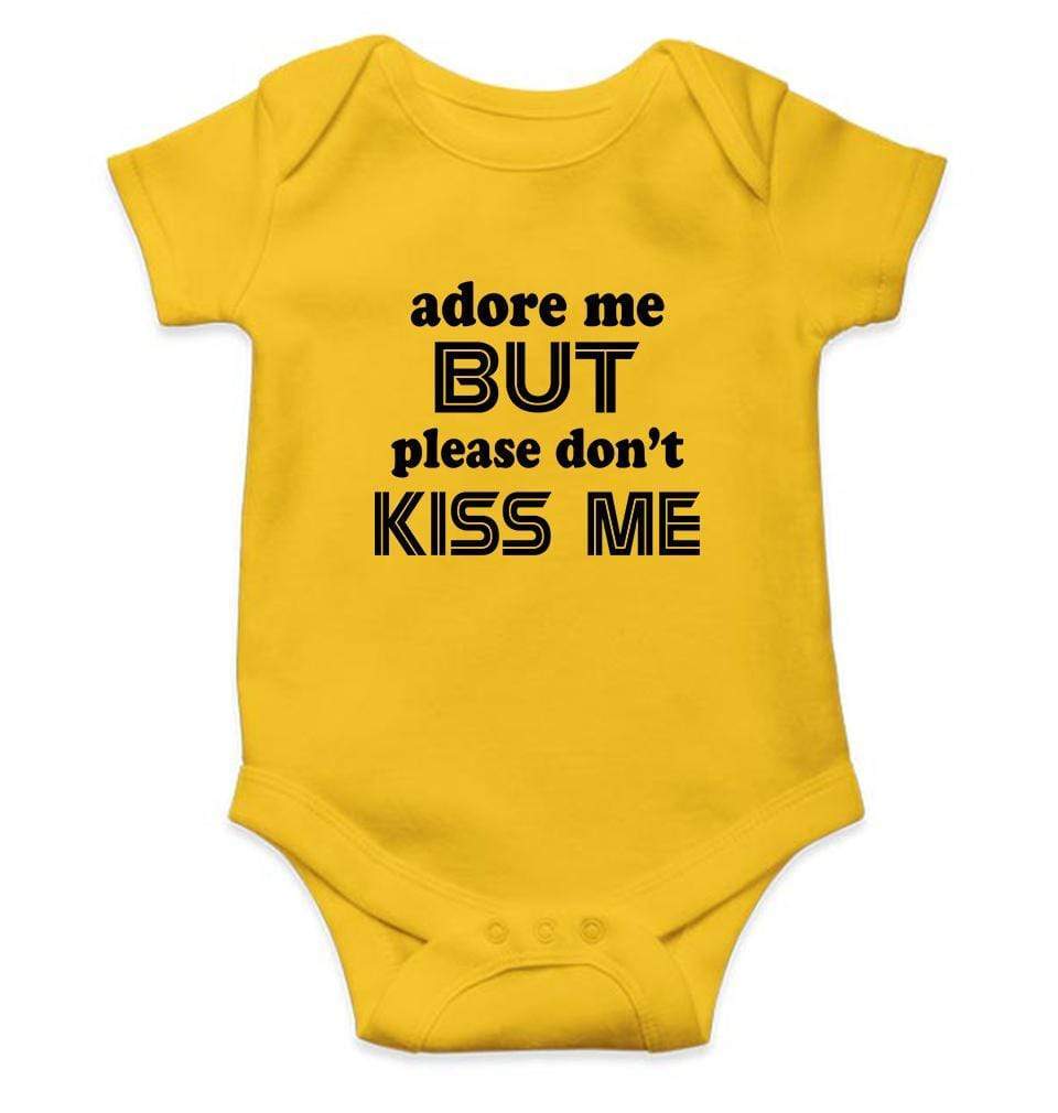 Adore me but please dont kiss me Rompers for Baby Boy- FunkyTradition FunkyTradition