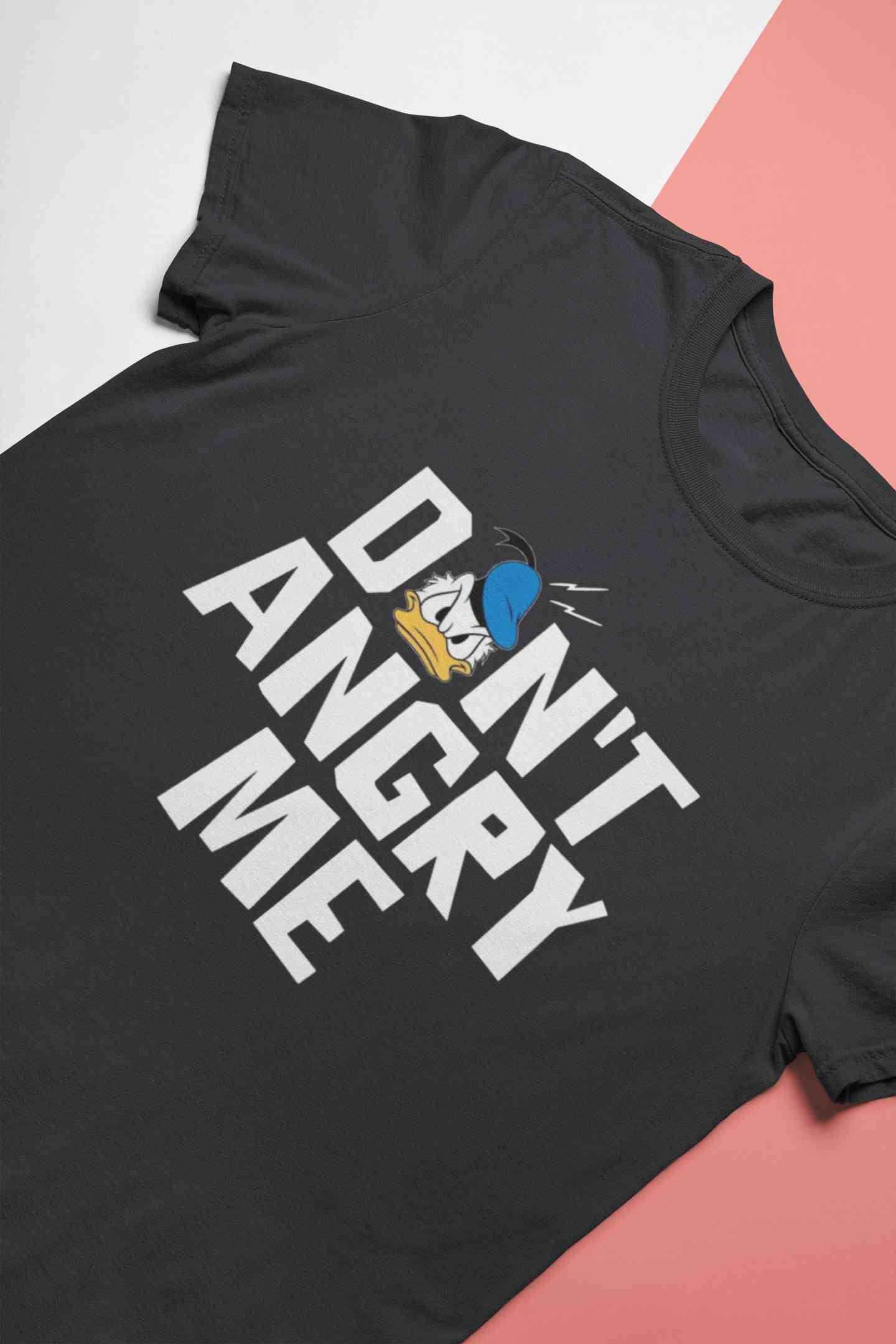Dont Angry Me Funny Cartoon Women Half Sleeves T-shirt- FunkyTeesClub