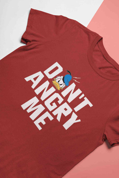 Dont Angry Me Funny Cartoon Mens Half Sleeves T-shirt- FunkyTeesClub