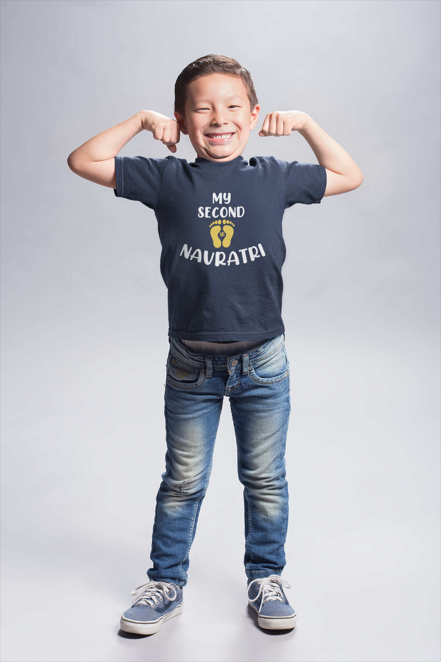 My Second Navratri Half Sleeves T-Shirt for Boy-FunkyTeesClub