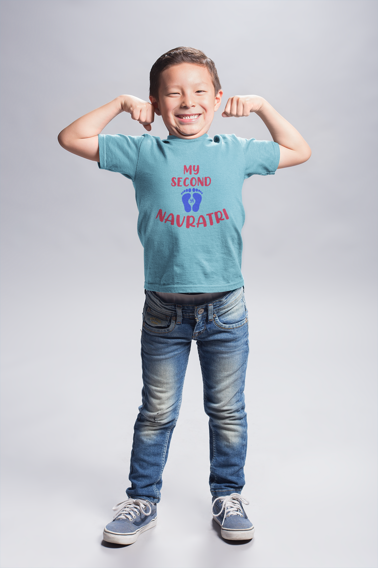 My Second Navratri Half Sleeves T-Shirt for Boy-FunkyTeesClub