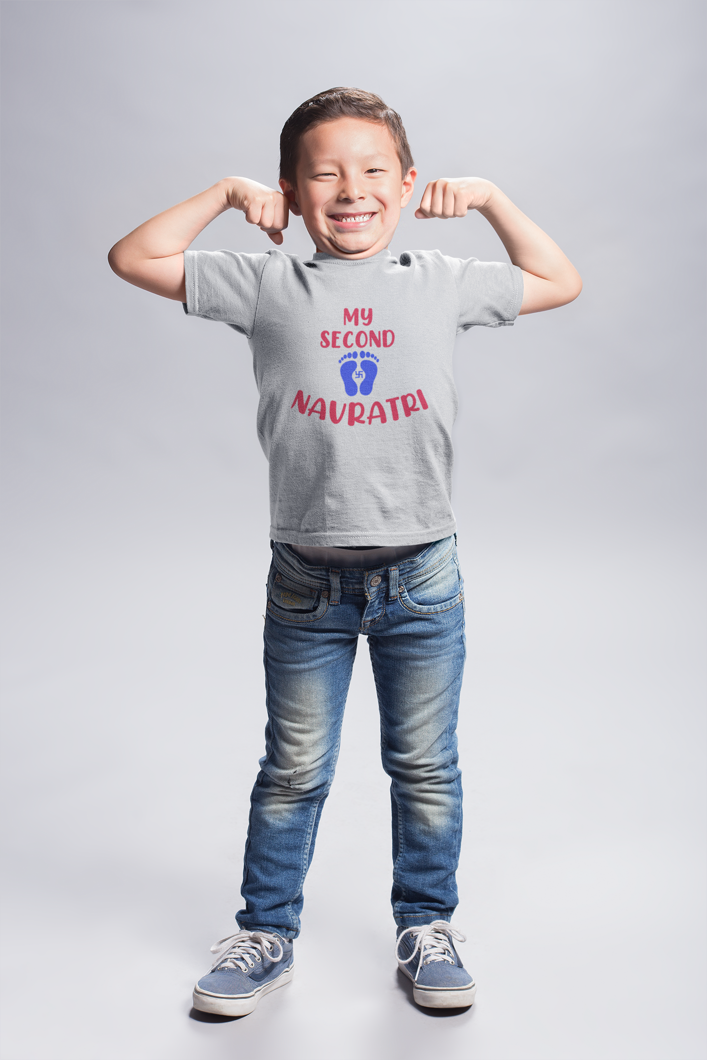 My Second Navratri Half Sleeves T-Shirt for Boy-FunkyTeesClub