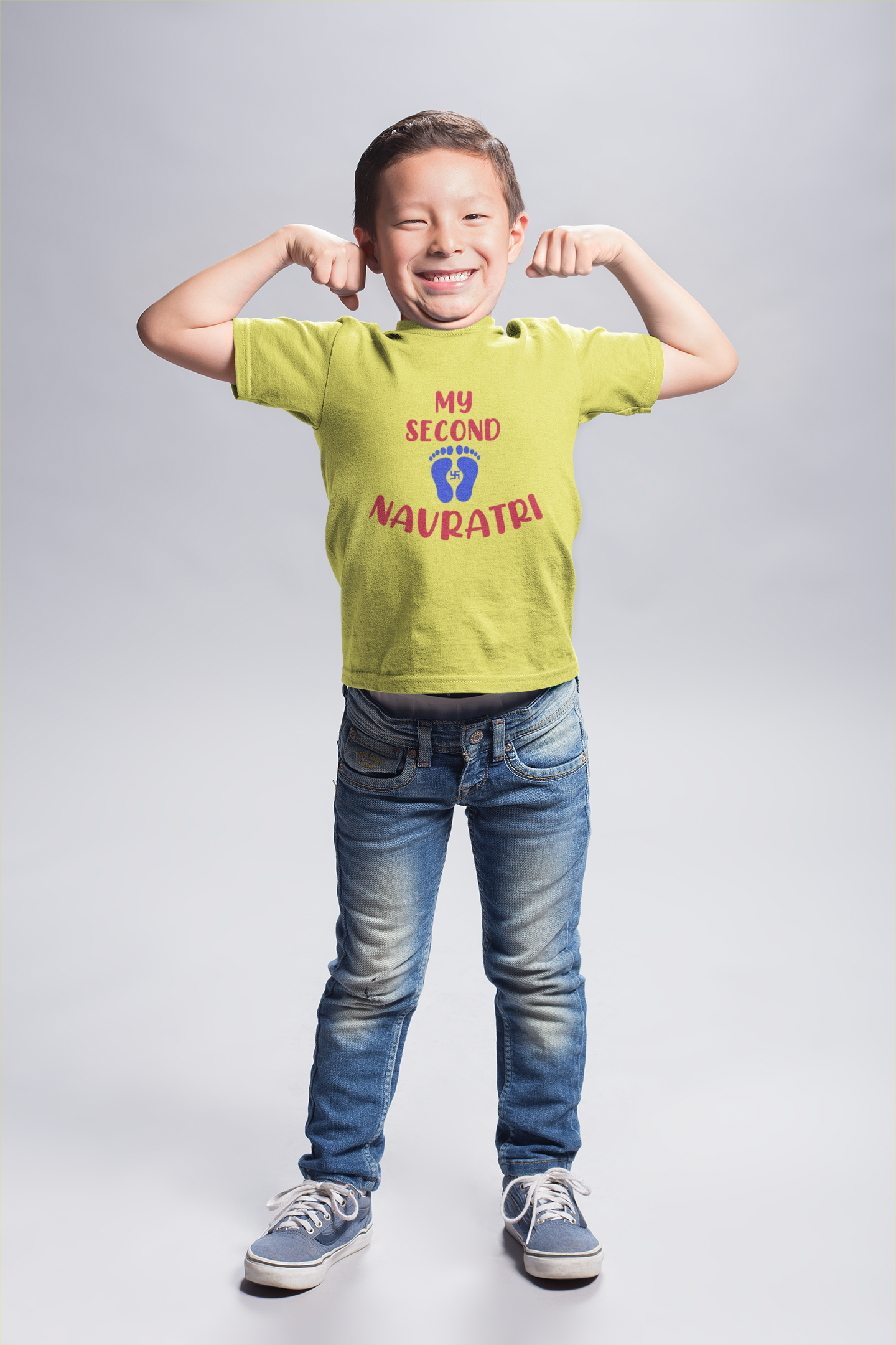 My Second Navratri Half Sleeves T-Shirt for Boy-FunkyTeesClub