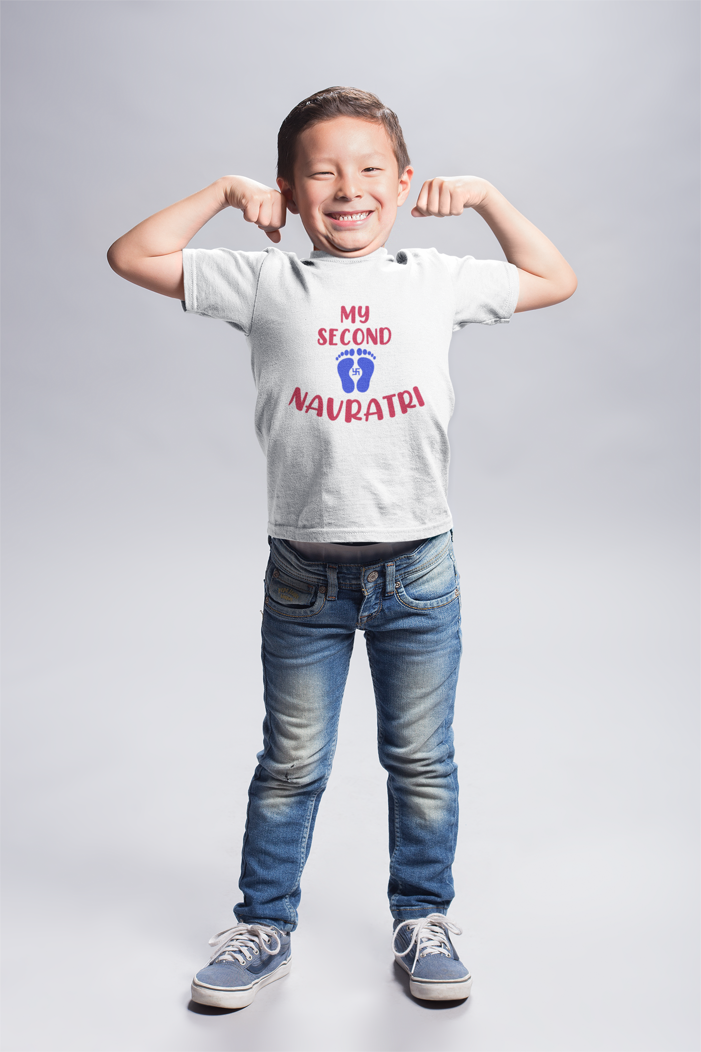 My Second Navratri Half Sleeves T-Shirt for Boy-FunkyTeesClub