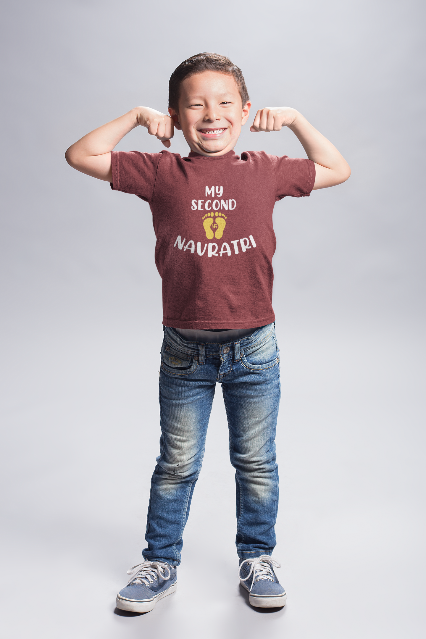 My Second Navratri Half Sleeves T-Shirt for Boy-FunkyTeesClub