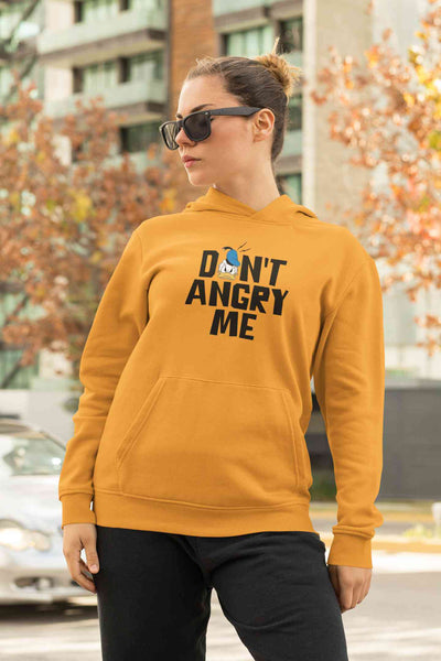 Dont Angry Me Funny Cartoon Hoodies for Women-FunkyTeesClub