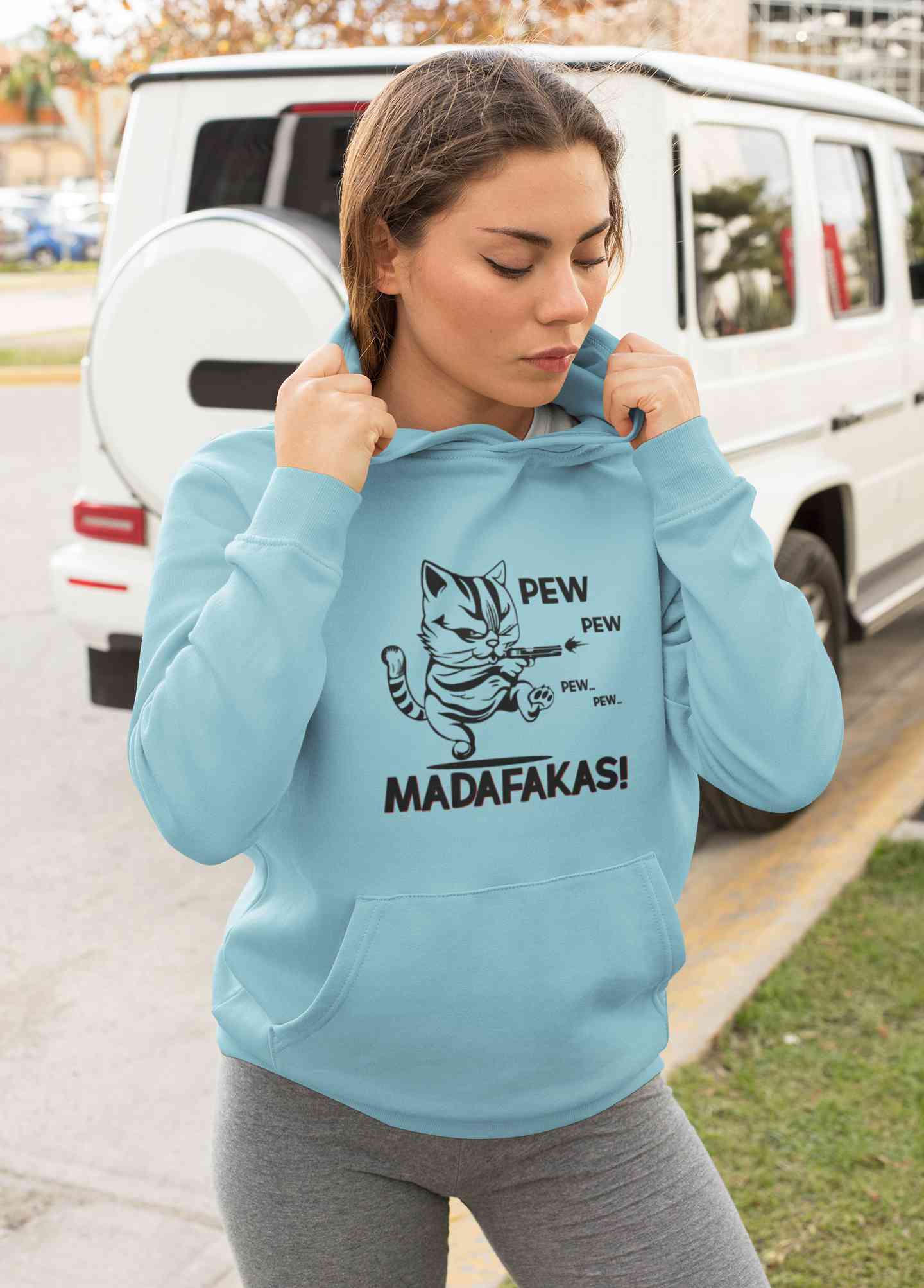 Pew Pew Madafakas Hoodies for Women-FunkyTeesClub