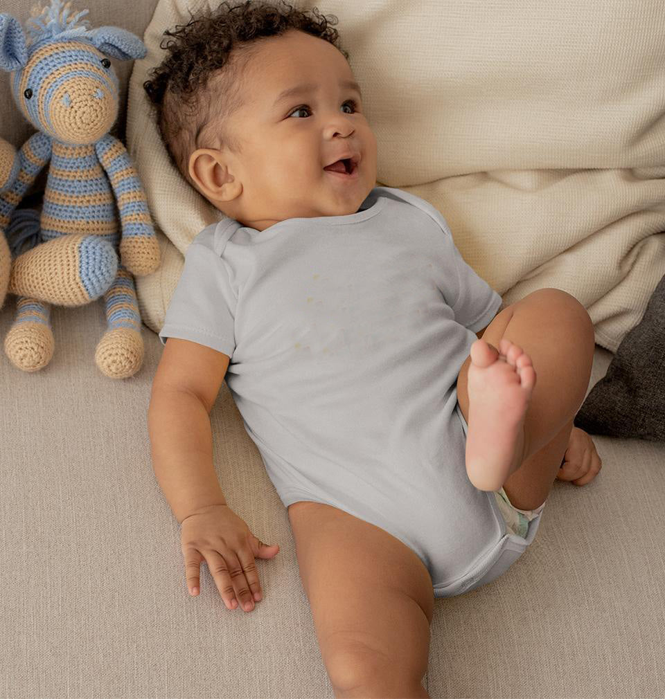 Plain Grey Baby Romper- FunkyTeesClub