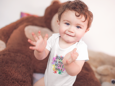 Bura Na Mano Holi Hai Rompers for Baby Boy - FunkyTeesClub