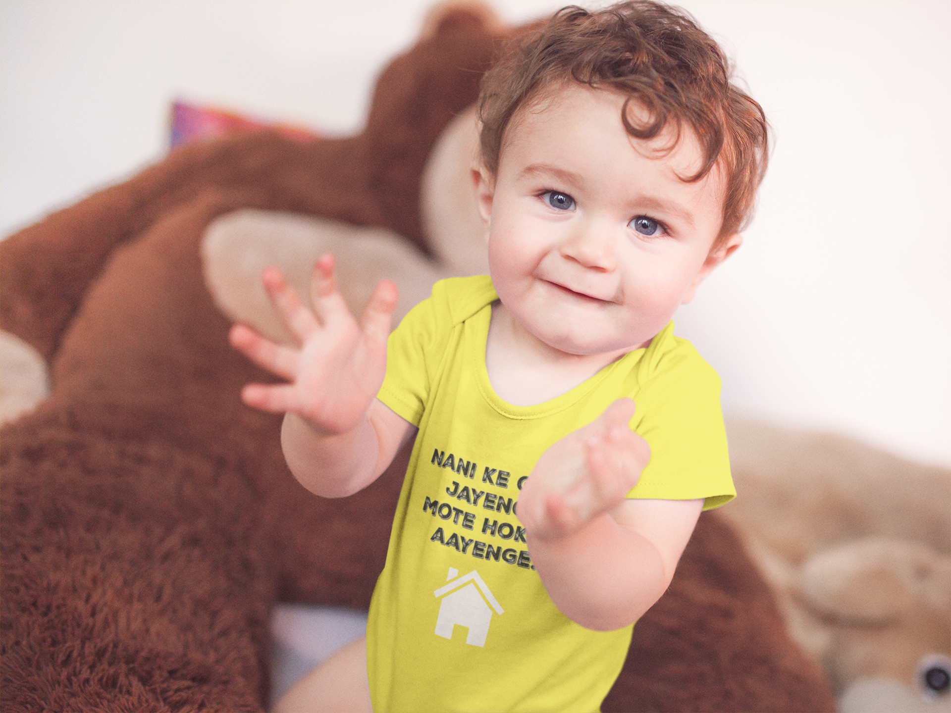 Nani Ke Ghar Jayege Rompers for Baby Boy- FunkyTeesClub