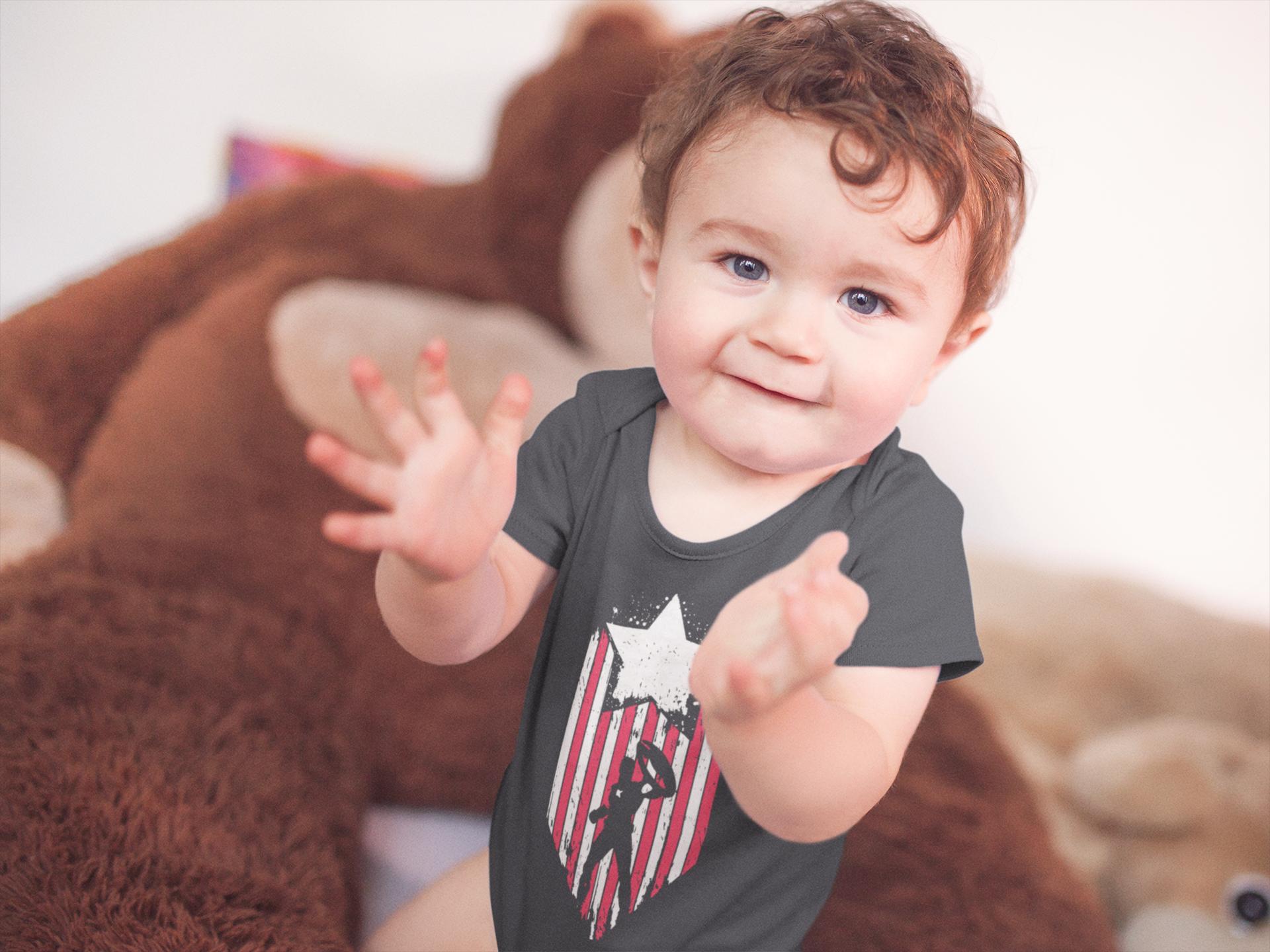 Captain America Web Series Rompers for Baby Boy- FunkyTeesClub