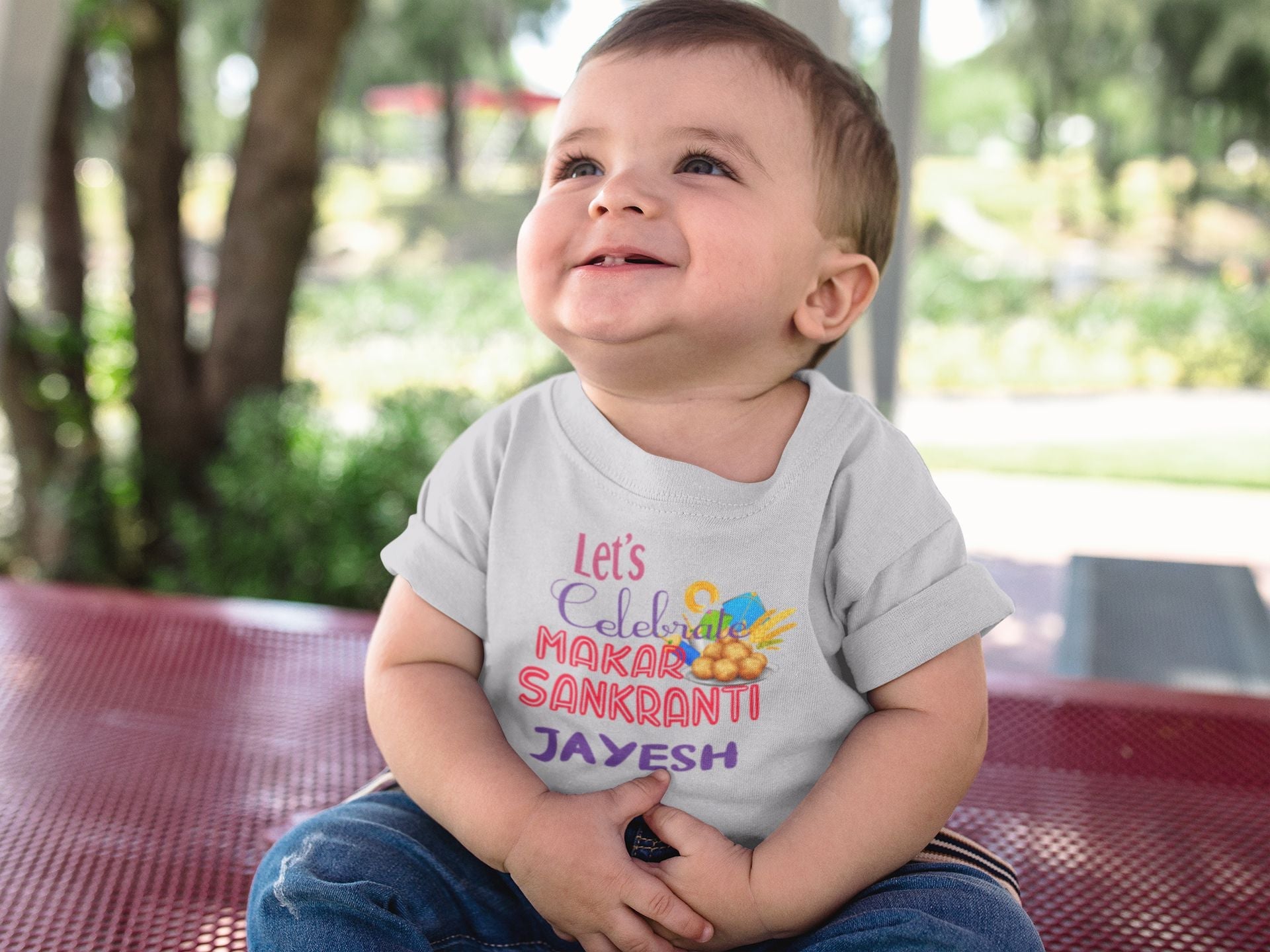 Makar Sankranti Half Sleeves T-Shirt for Boy-FunkyTeesClub