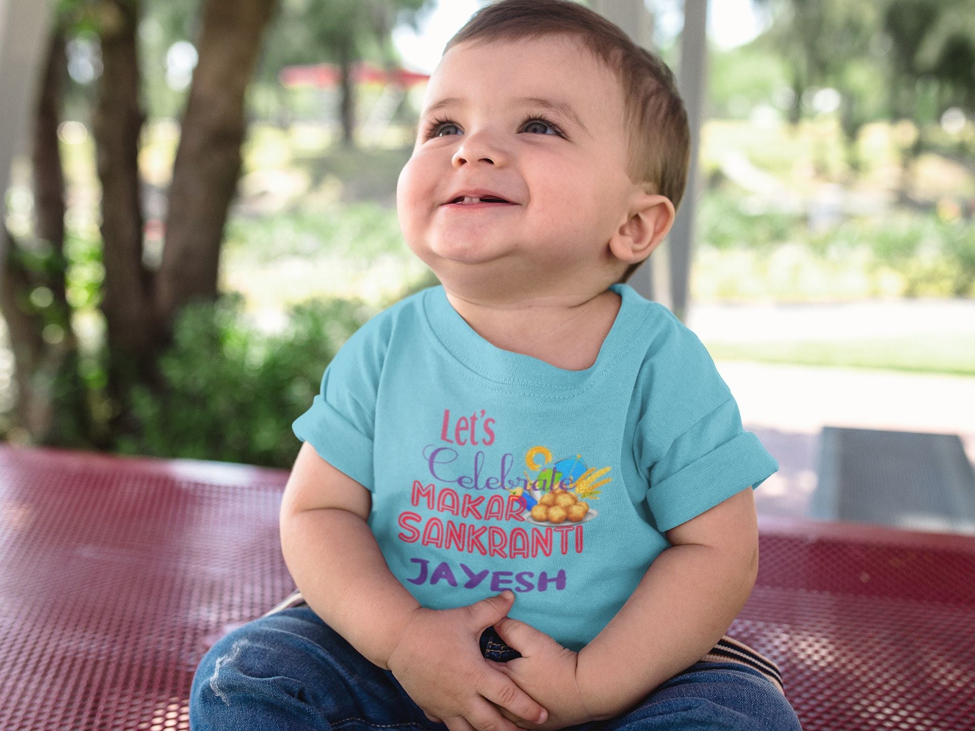 Makar Sankranti Half Sleeves T-Shirt for Boy-FunkyTeesClub