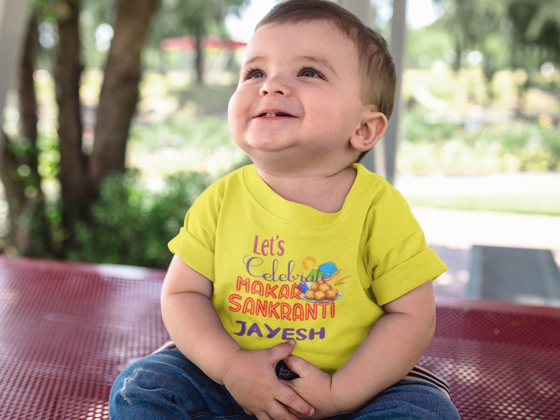 Makar Sankranti Half Sleeves T-Shirt for Boy-FunkyTeesClub
