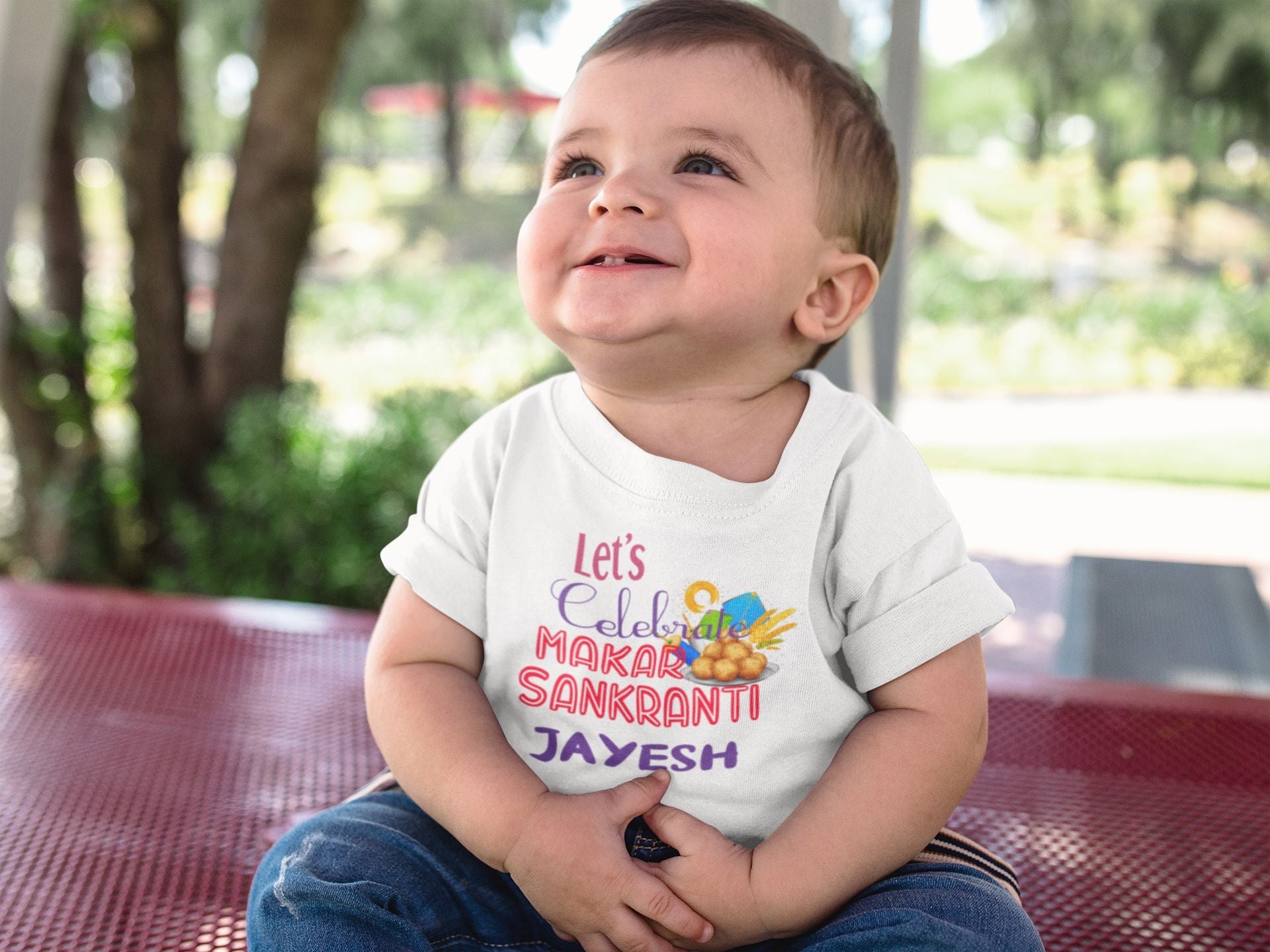 Makar Sankranti Half Sleeves T-Shirt for Boy-FunkyTeesClub