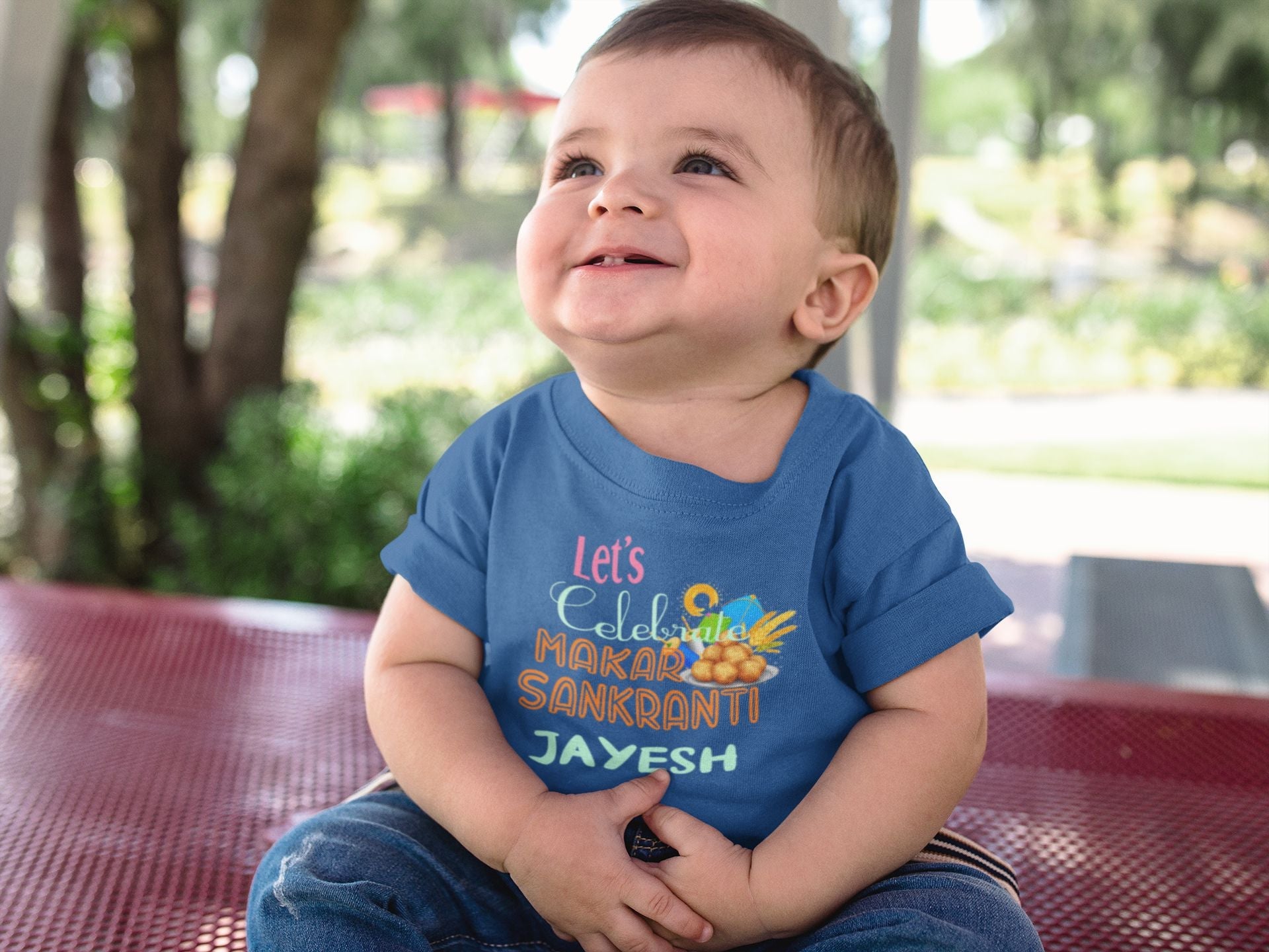 Makar Sankranti Half Sleeves T-Shirt for Boy-FunkyTeesClub