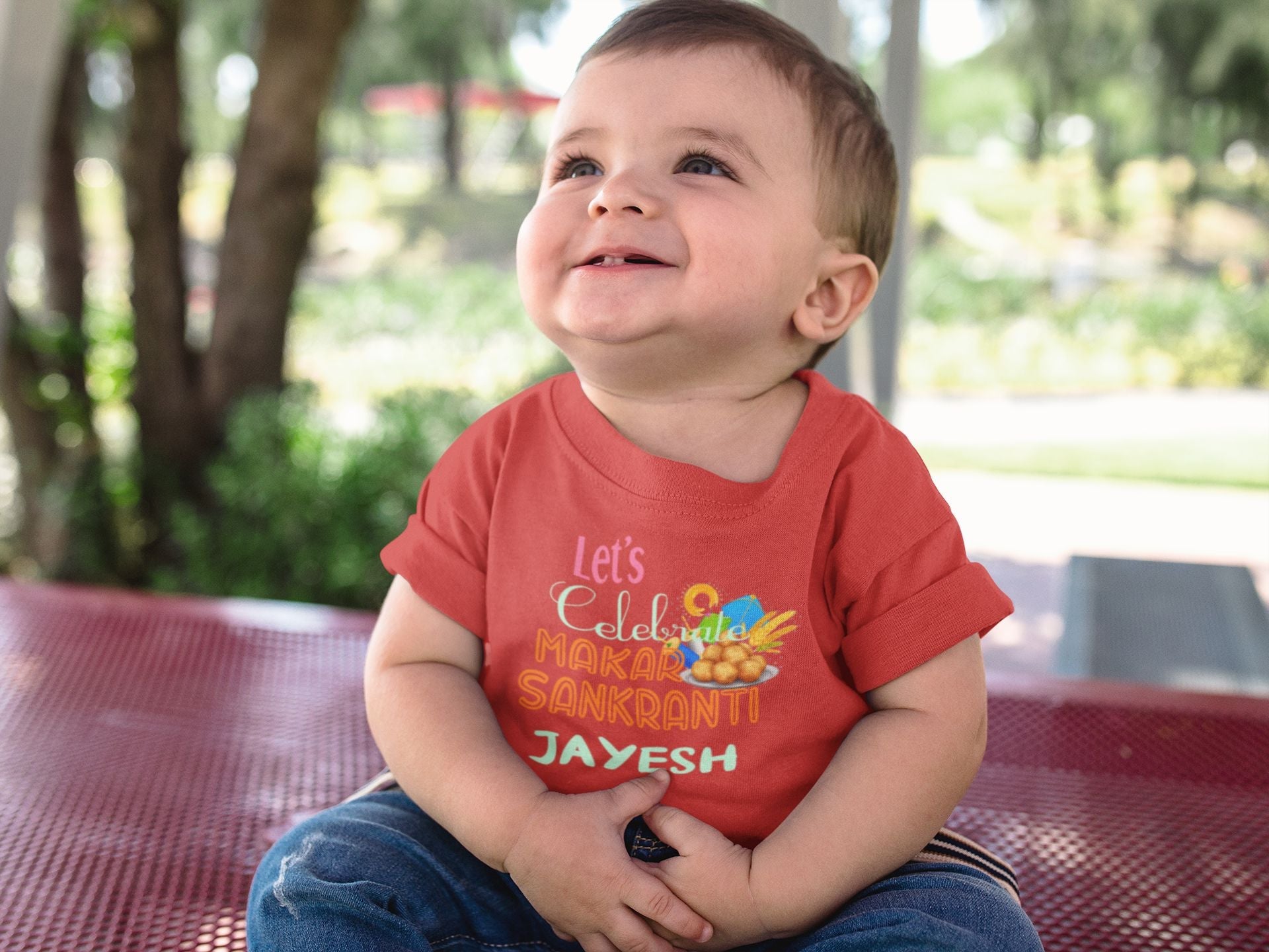 Makar Sankranti Half Sleeves T-Shirt for Boy-FunkyTeesClub