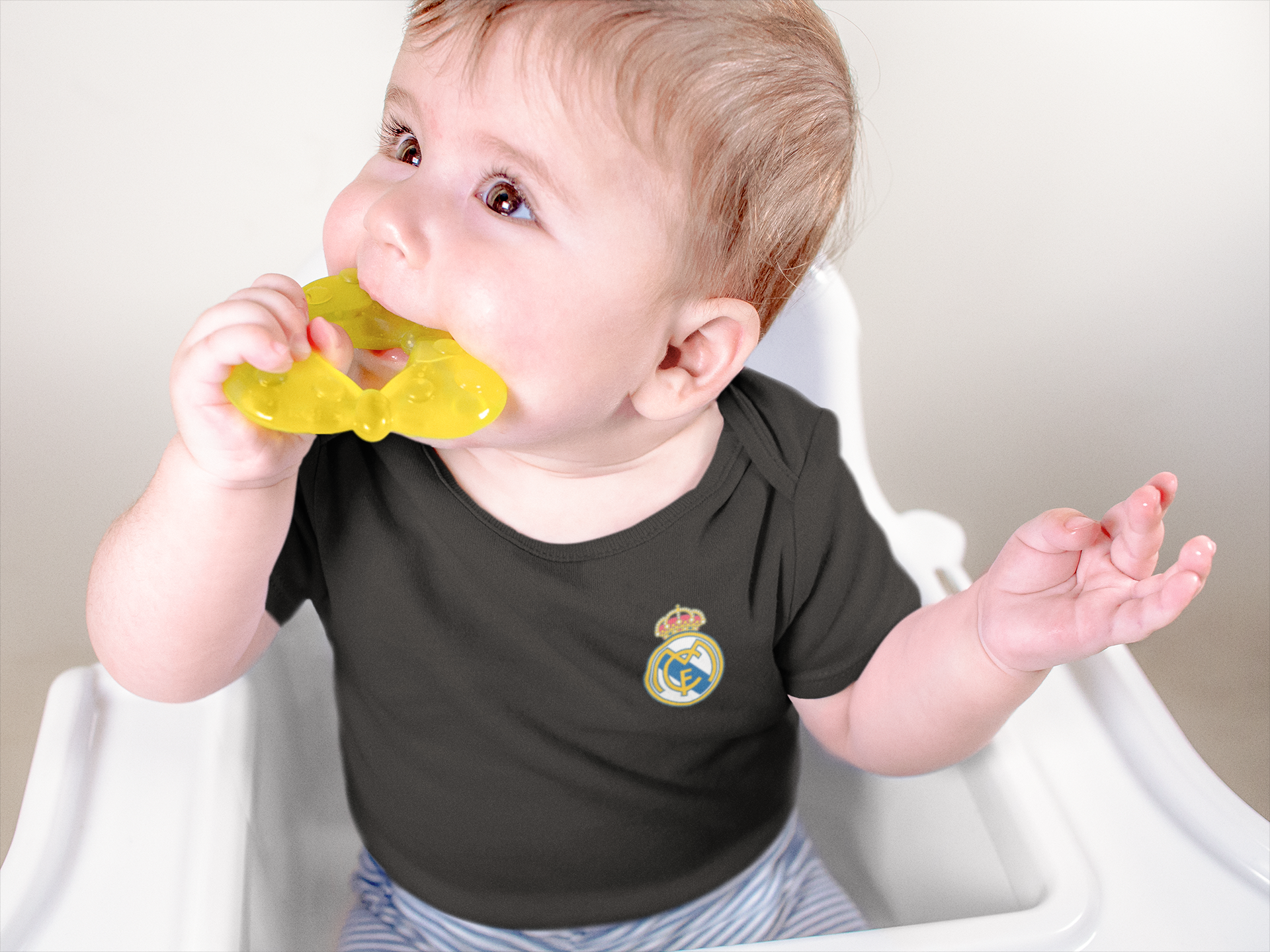 Real Madrid Black Rompers for Baby Boy - FunkyTeesClub