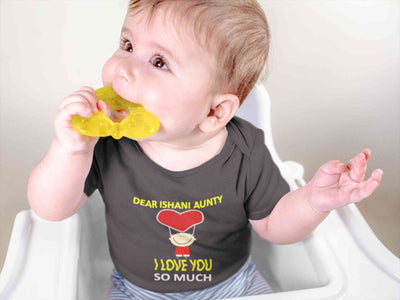 Custom Name I love My Aunty So Much Rompers for Baby Boy- FunkyTeesClub