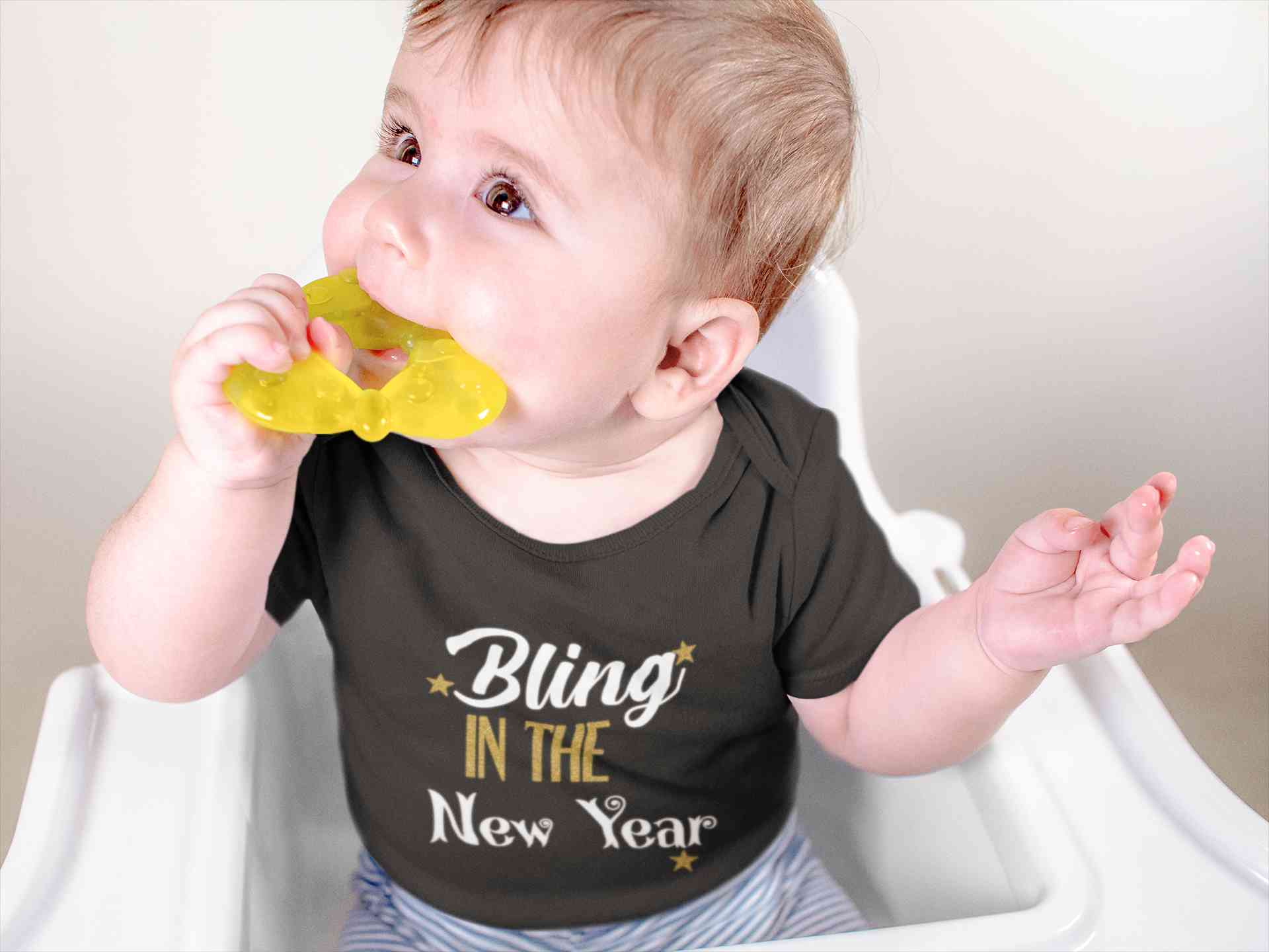 Bling In The New Year Rompers for Baby Boy- FunkyTeesClub