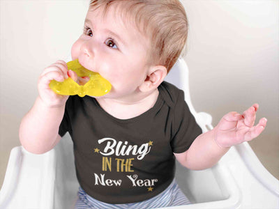 Bling In The New Year Rompers for Baby Boy- FunkyTeesClub