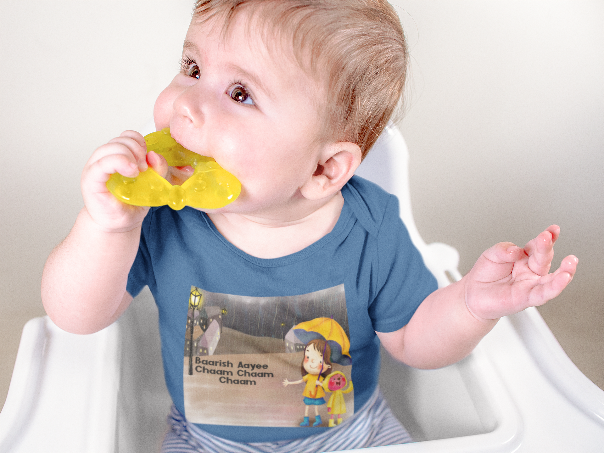 Barish Aayi Cham Cham Poem Rompers for Baby Boy- FunkyTeesClub