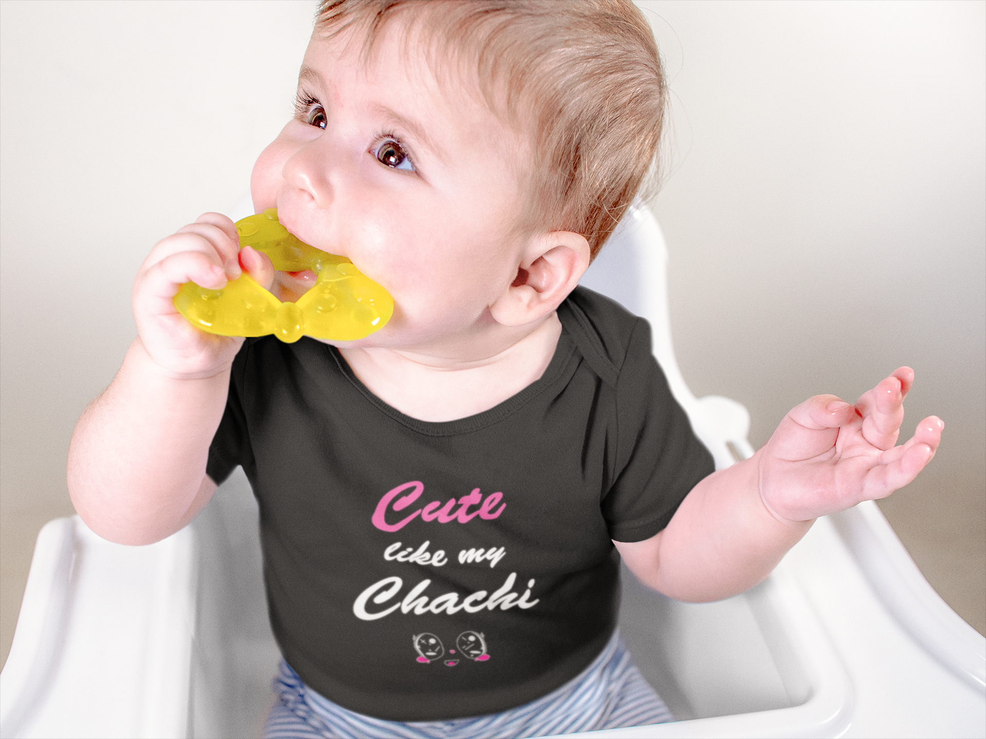 Cute Like Chachi Black Rompers for Baby Boy - FunkyTeesClub