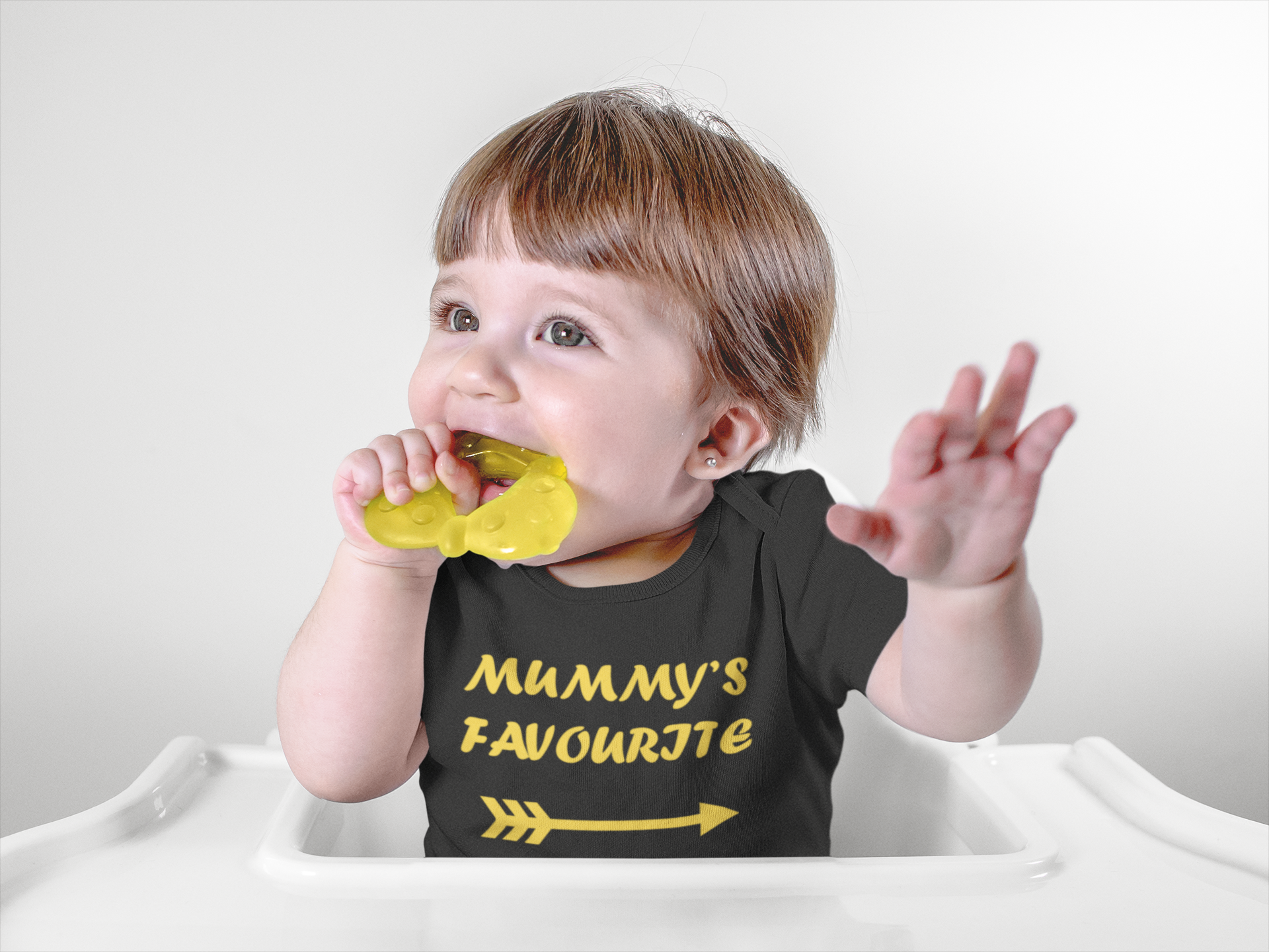 Mummy Favorite Black Rompers for Baby Girl - FunkyTeesClub
