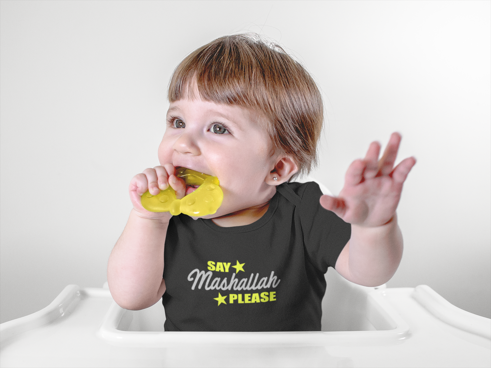 Say Mashallah Please Eid Rompers for Baby Girl- FunkyTeesClub