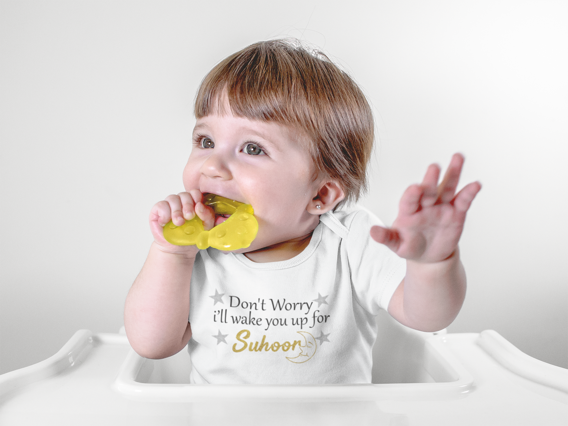 Don't Worry I'll Wake You Up For Suhoor Eid Rompers for Baby Girl- FunkyTeesClub