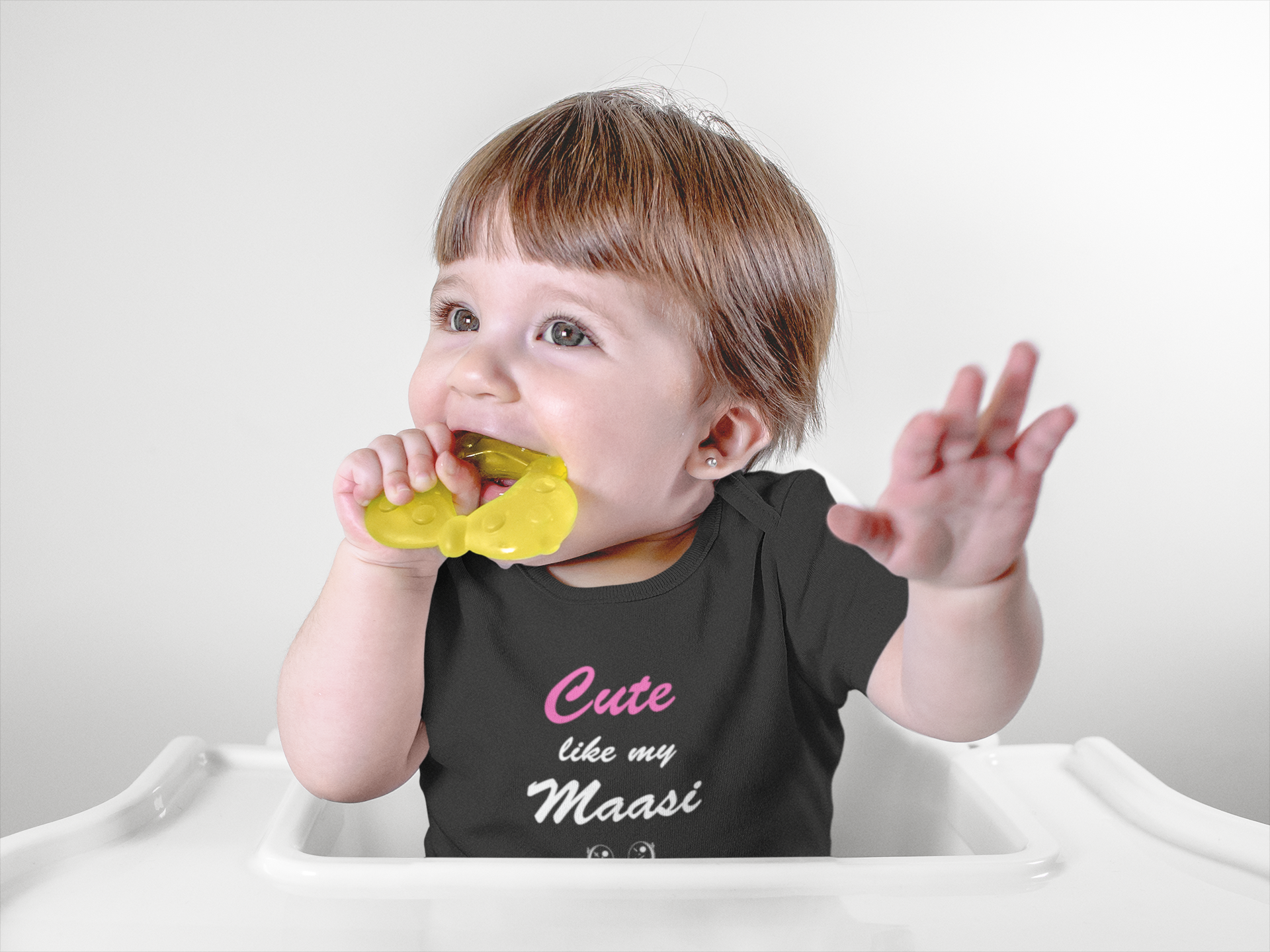 Cute Like Maasi Black Rompers for Baby Girl - FunkyTeesClub
