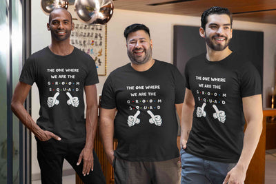 Groom Squad Mens Half Sleeves T-shirt- FunkyTeesClub