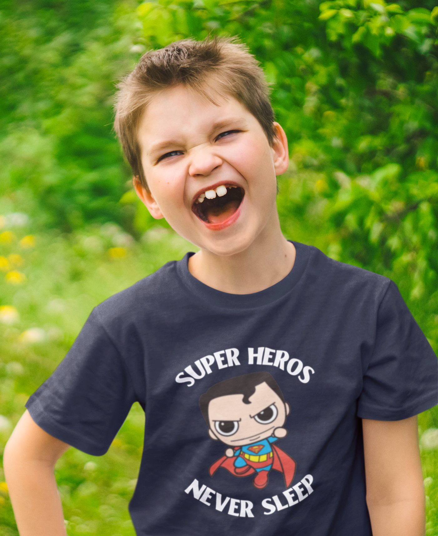 Super Heros Never Sleeps Half Sleeves T-Shirt for Boy-FunkyTeesClub
