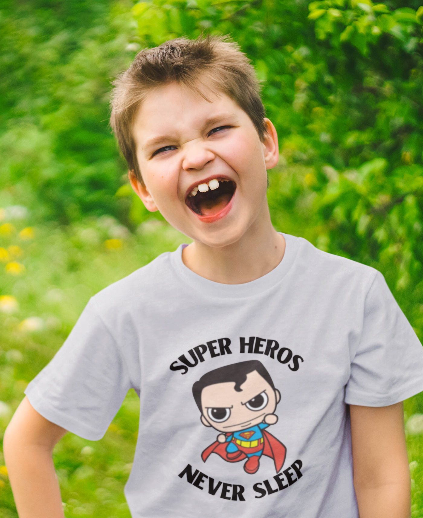 Super Heros Never Sleeps Half Sleeves T-Shirt for Boy-FunkyTeesClub