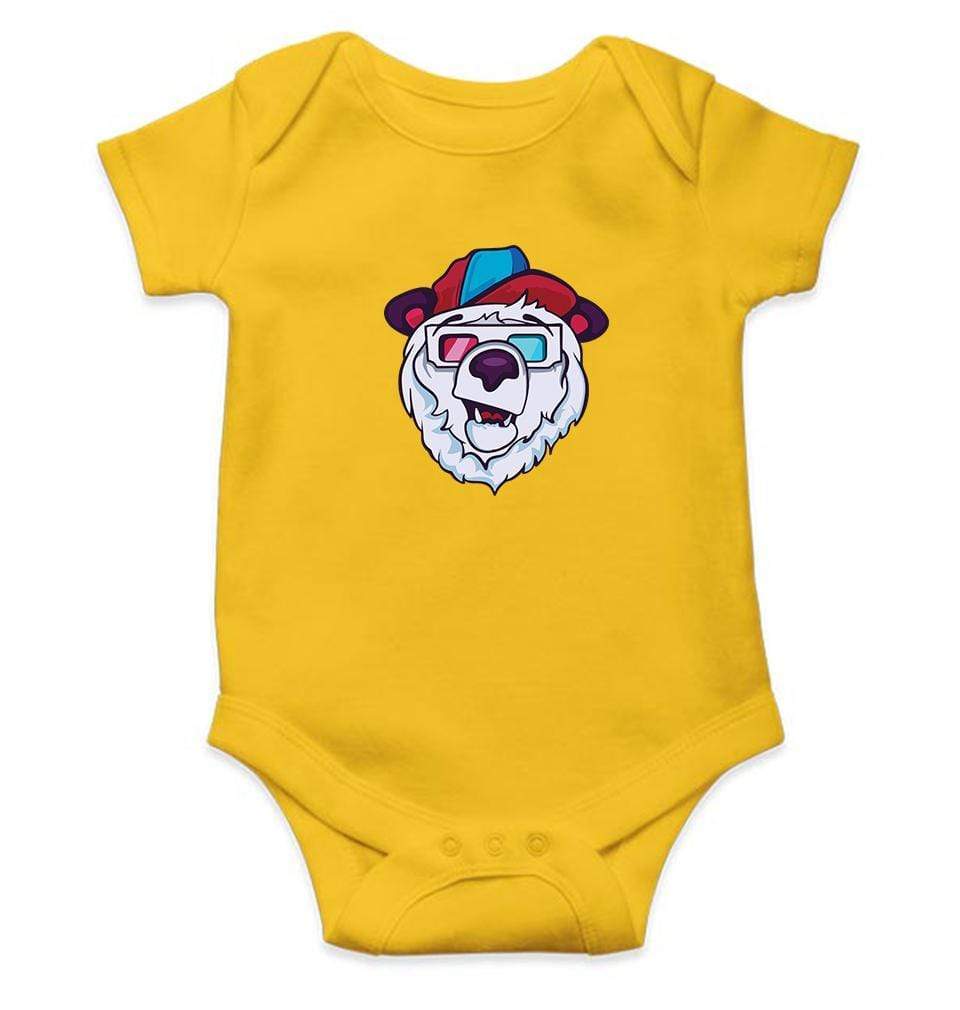 Bear Abstract Rompers for Baby Girl- FunkyTradition FunkyTradition