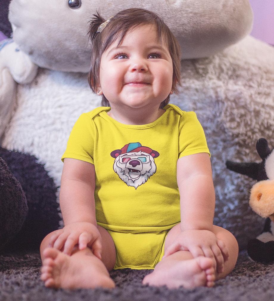 Bear Abstract Rompers for Baby Girl- FunkyTradition FunkyTradition