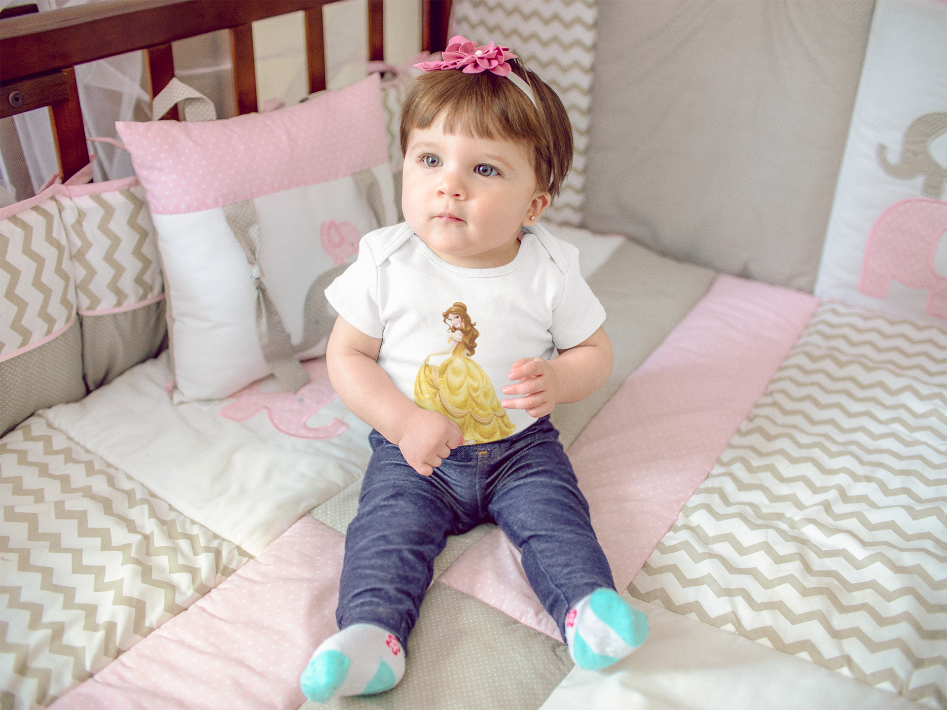 Princess Cartoon Rompers for Baby Girl- FunkyTeesClub