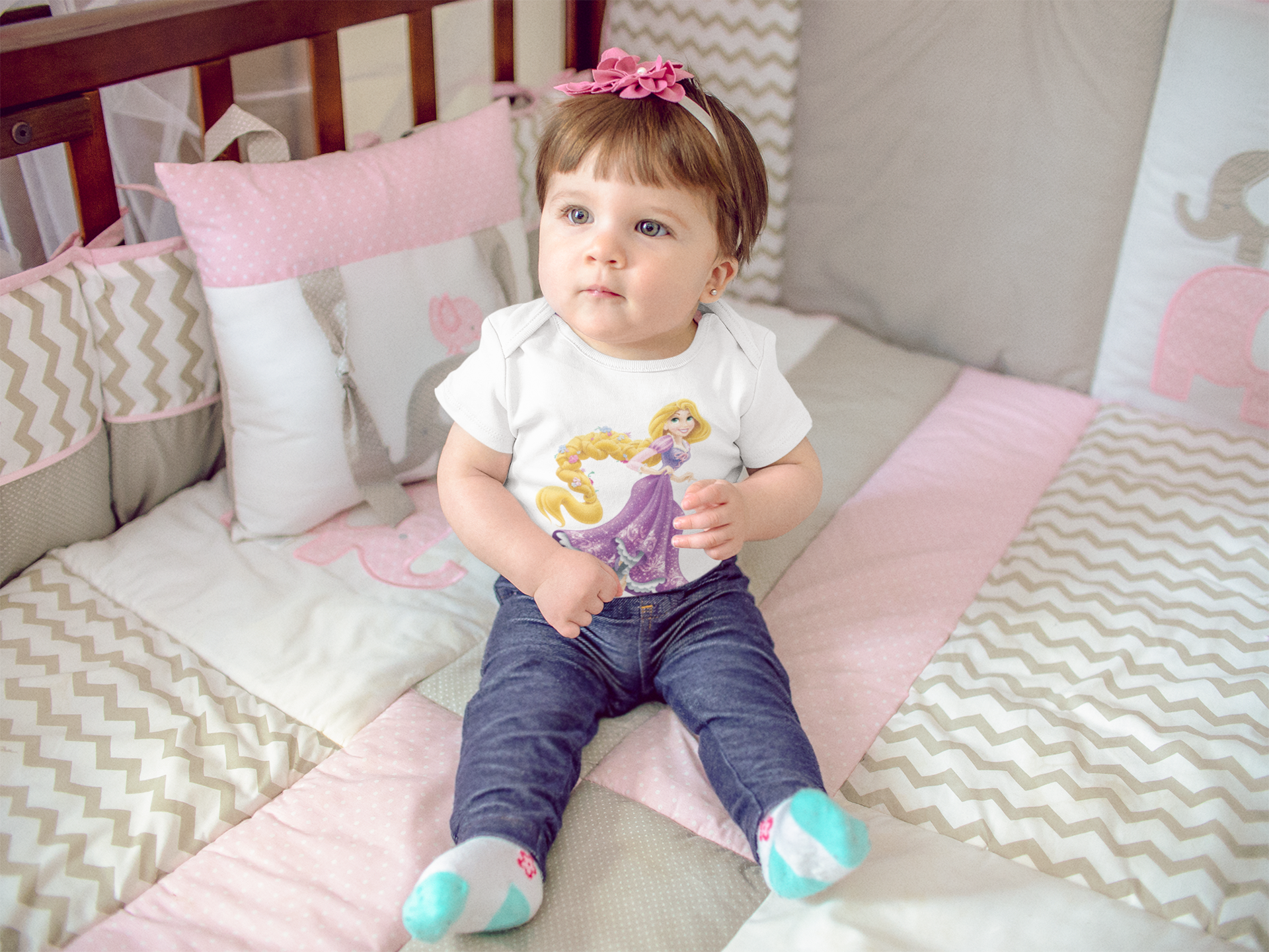 Cute Princess Cartoon Rompers for Baby Girl- FunkyTeesClub