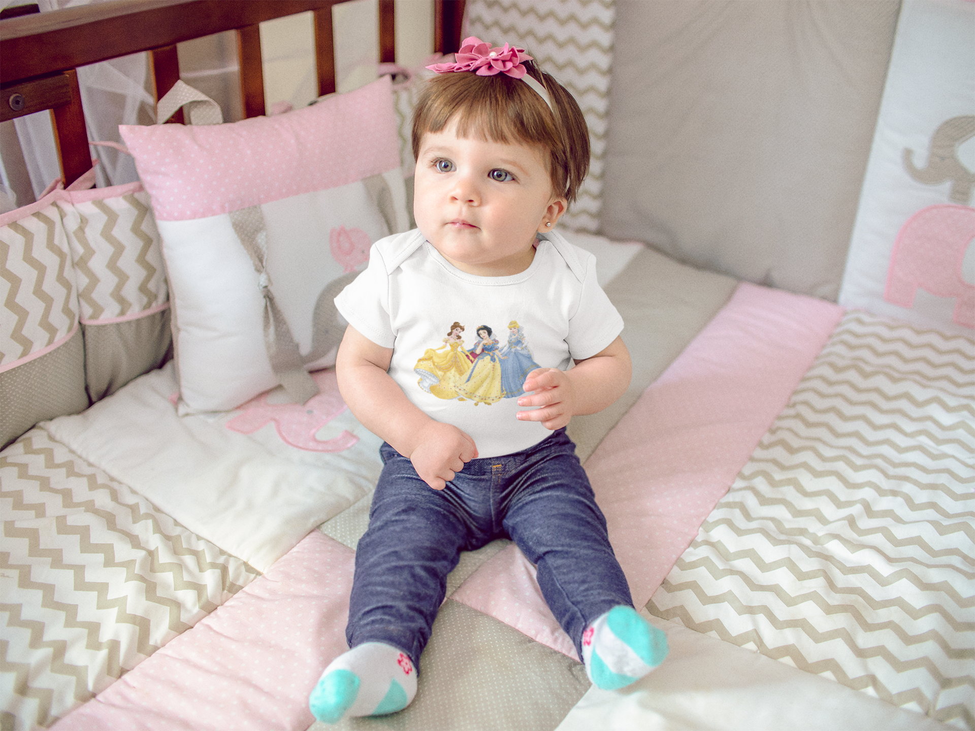 Cute Princess Cartoon Rompers for Baby Girl- FunkyTeesClub