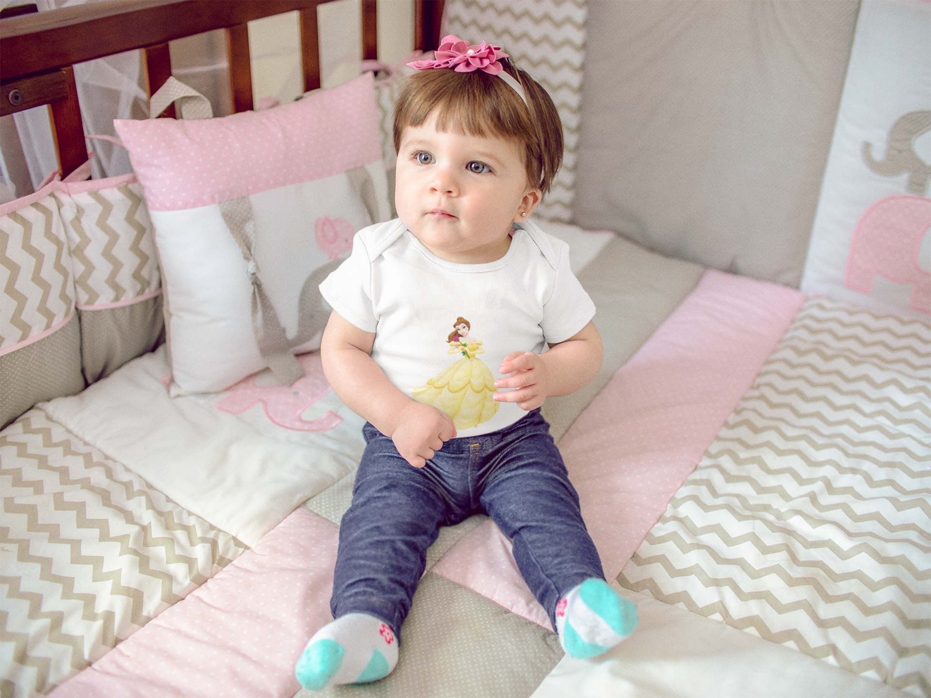 Princess Cartoon Rompers for Baby Girl- FunkyTeesClub
