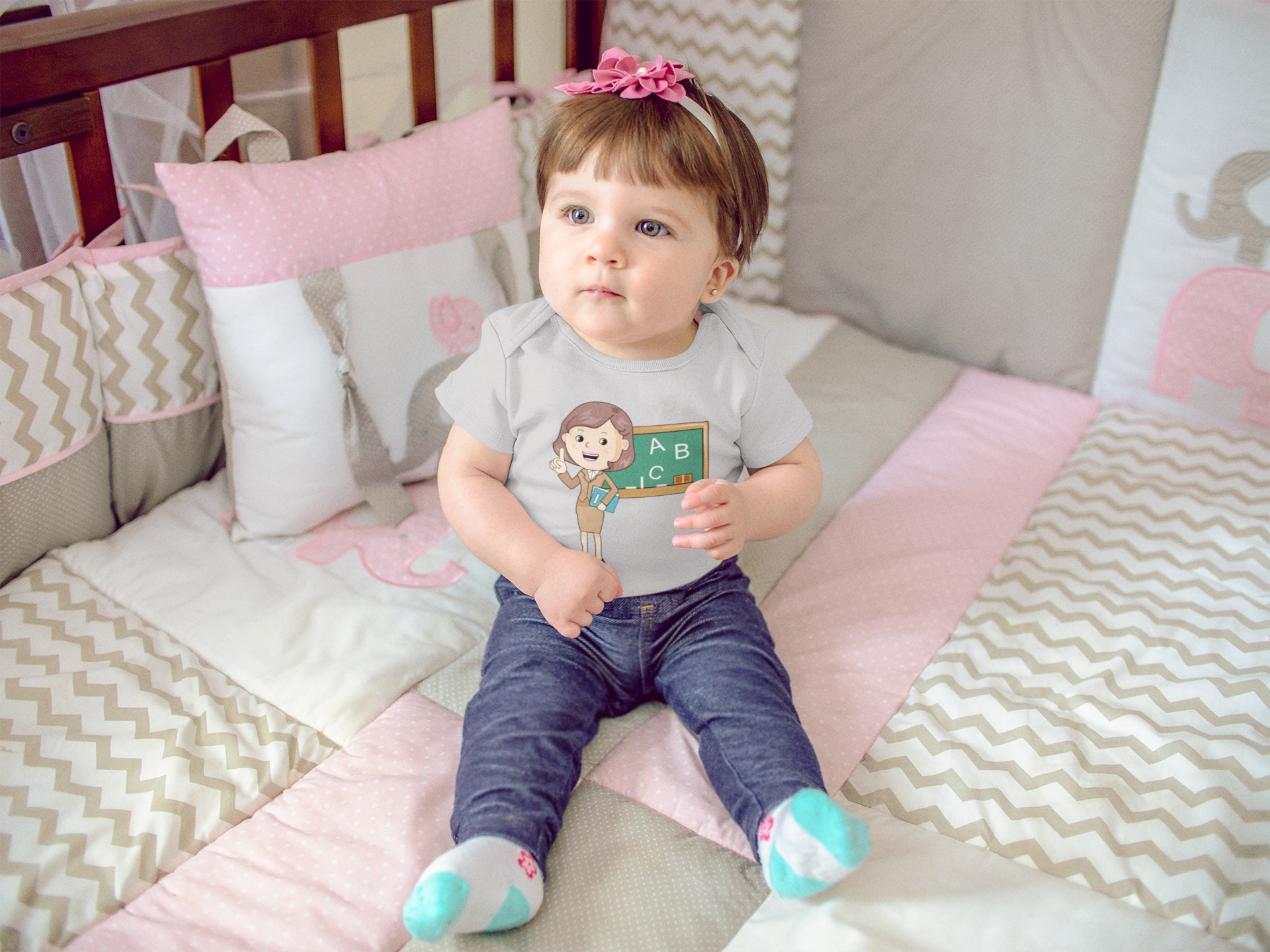 Future Teacher Rompers for Baby Girl- FunkyTeesClub