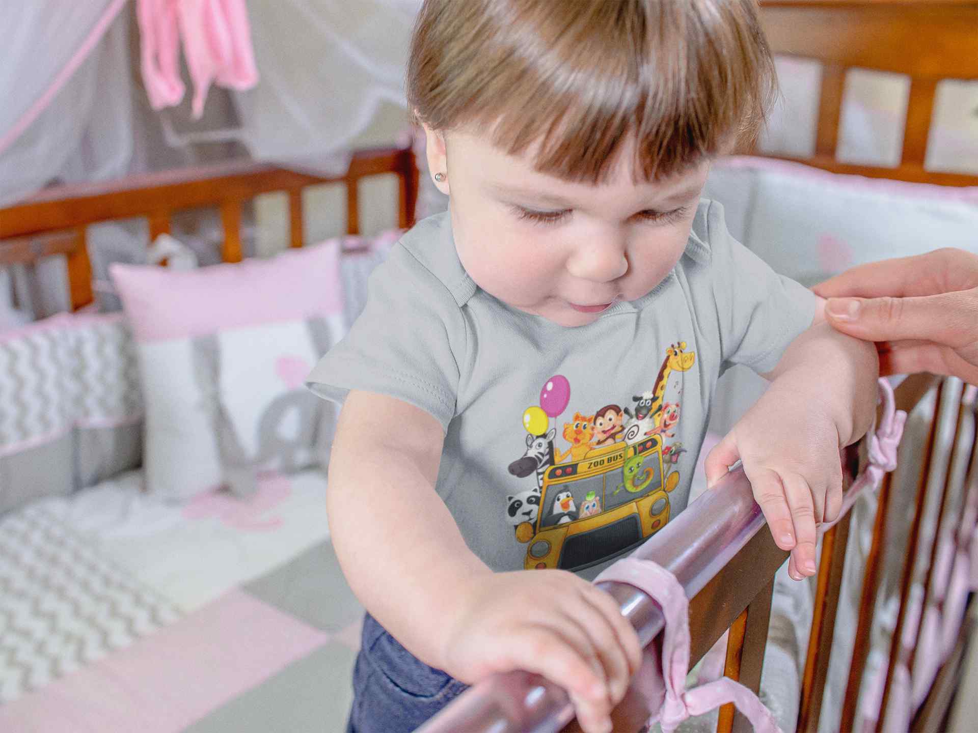Zoo Bus Cartoon Rompers for Baby Girl- FunkyTeesClub