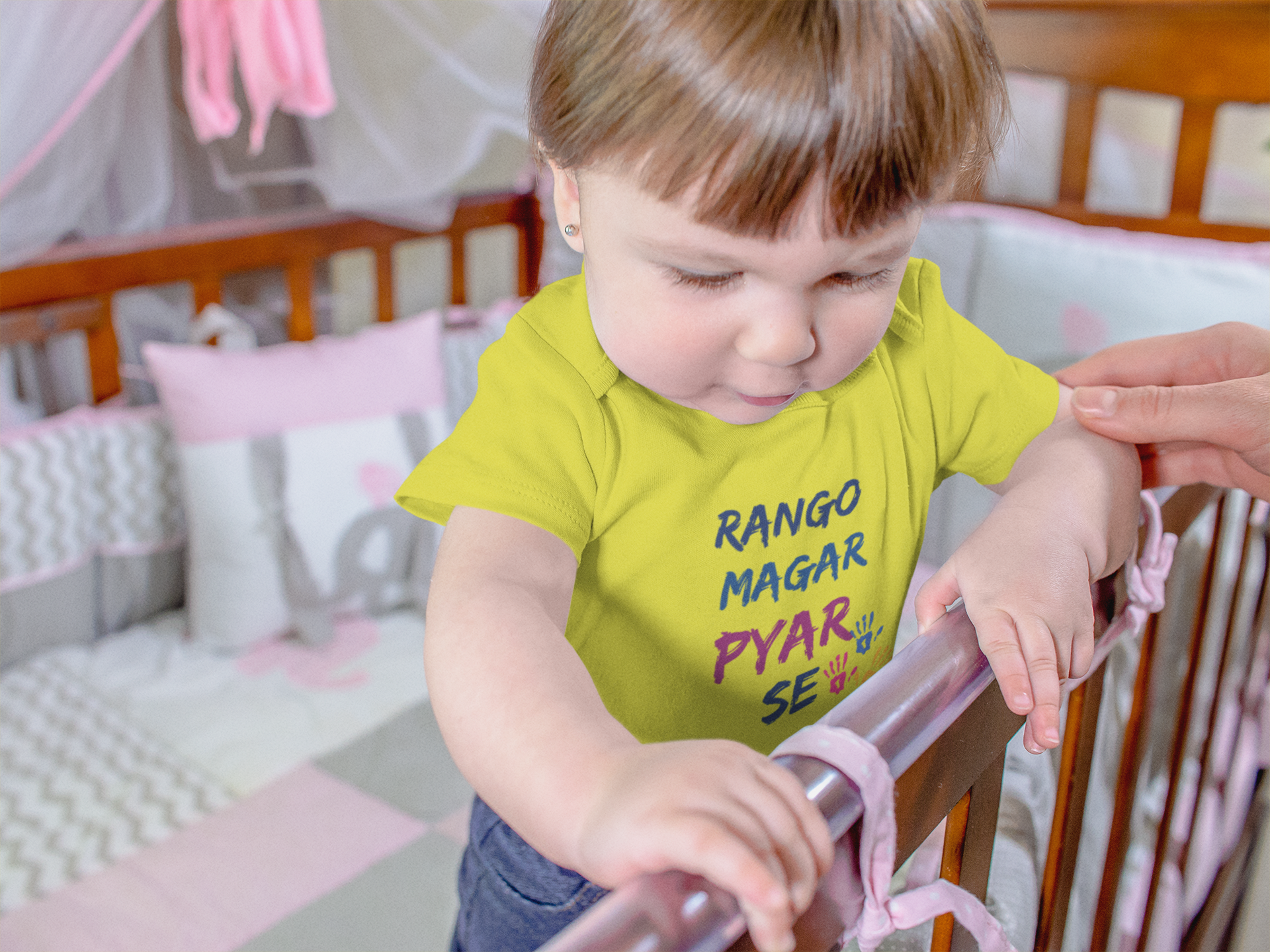 Rango Magar Pyar Se Holi Rompers for Baby Girl- FunkyTeesClub