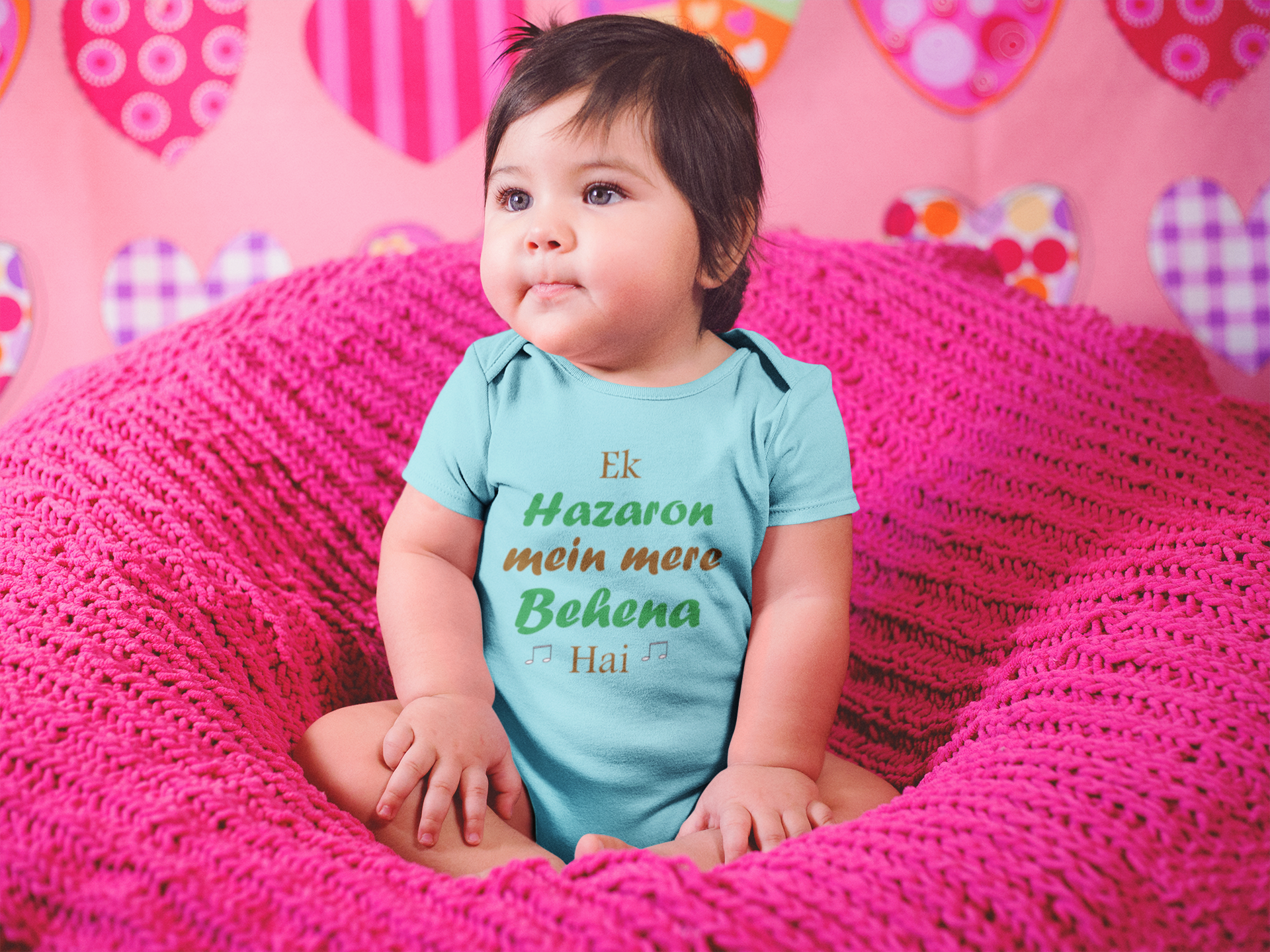 Ek Hazaro Mein Meri Behena Rompers for Baby Girl- FunkyTeesClub
