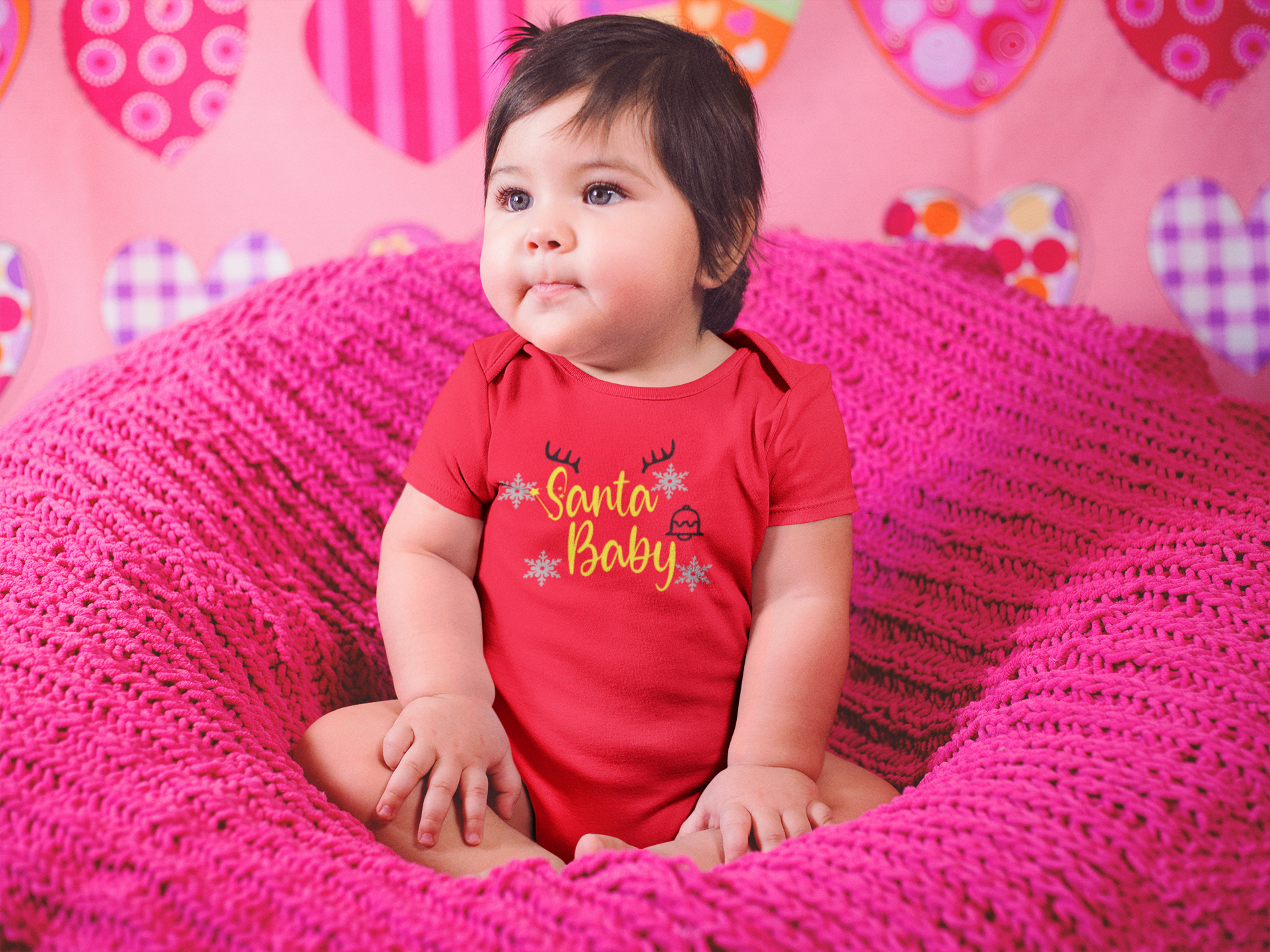 Santa Baby Christmas Rompers for Baby Girl- FunkyTeesClub