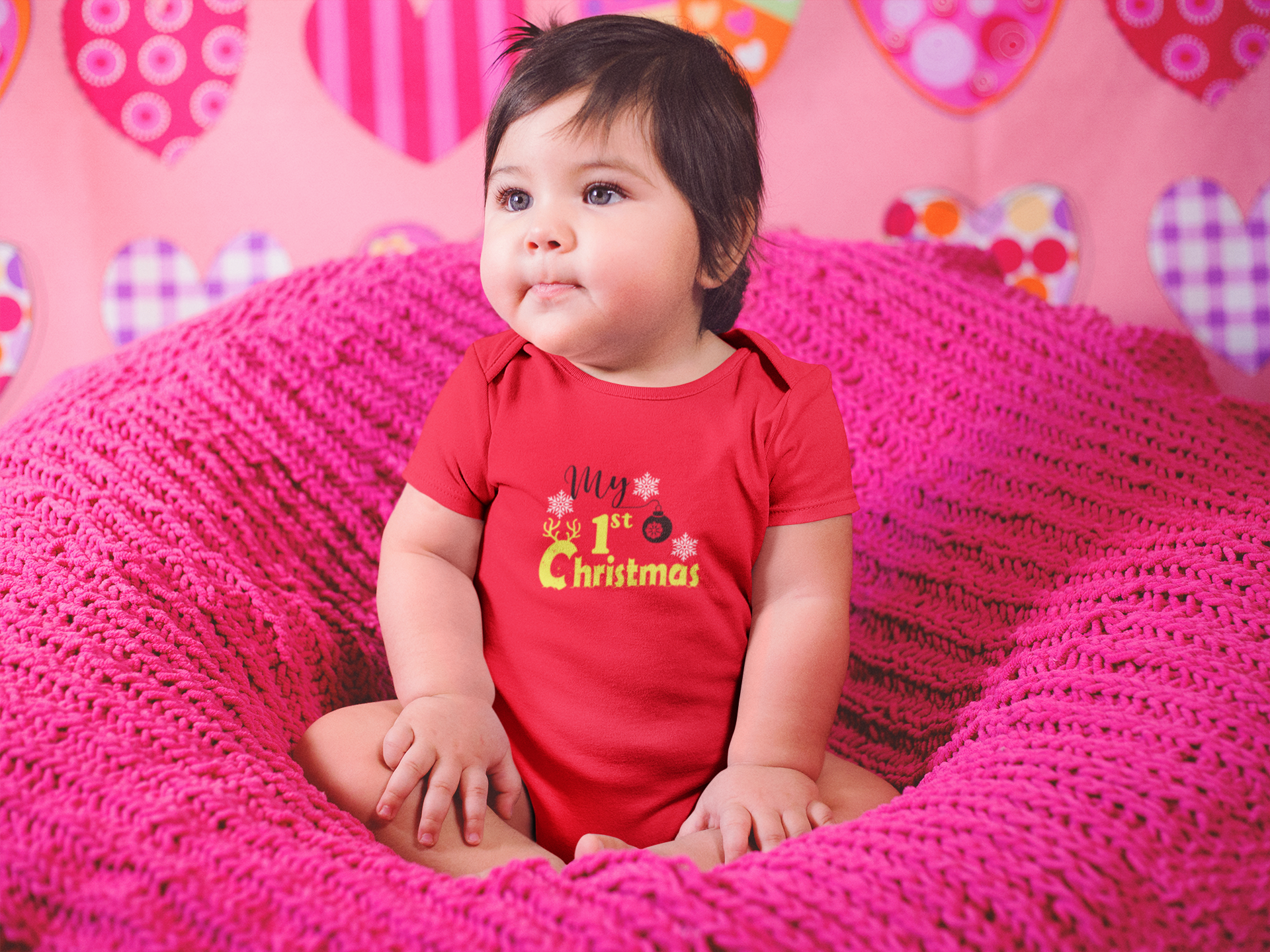 First Christmas Rompers for Baby Girl- FunkyTeesClub