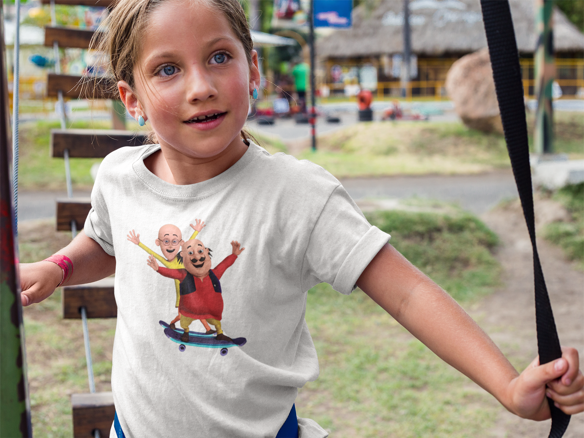 Cute Cartoon Half Sleeves T-Shirt For Girls -FunkyTeesClub