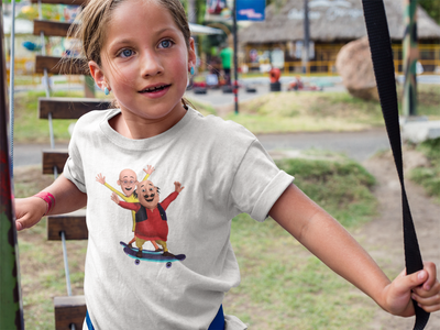 Cute Cartoon Half Sleeves T-Shirt For Girls -FunkyTeesClub