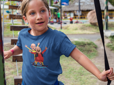 Cute Cartoon Half Sleeves T-Shirt For Girls -FunkyTeesClub